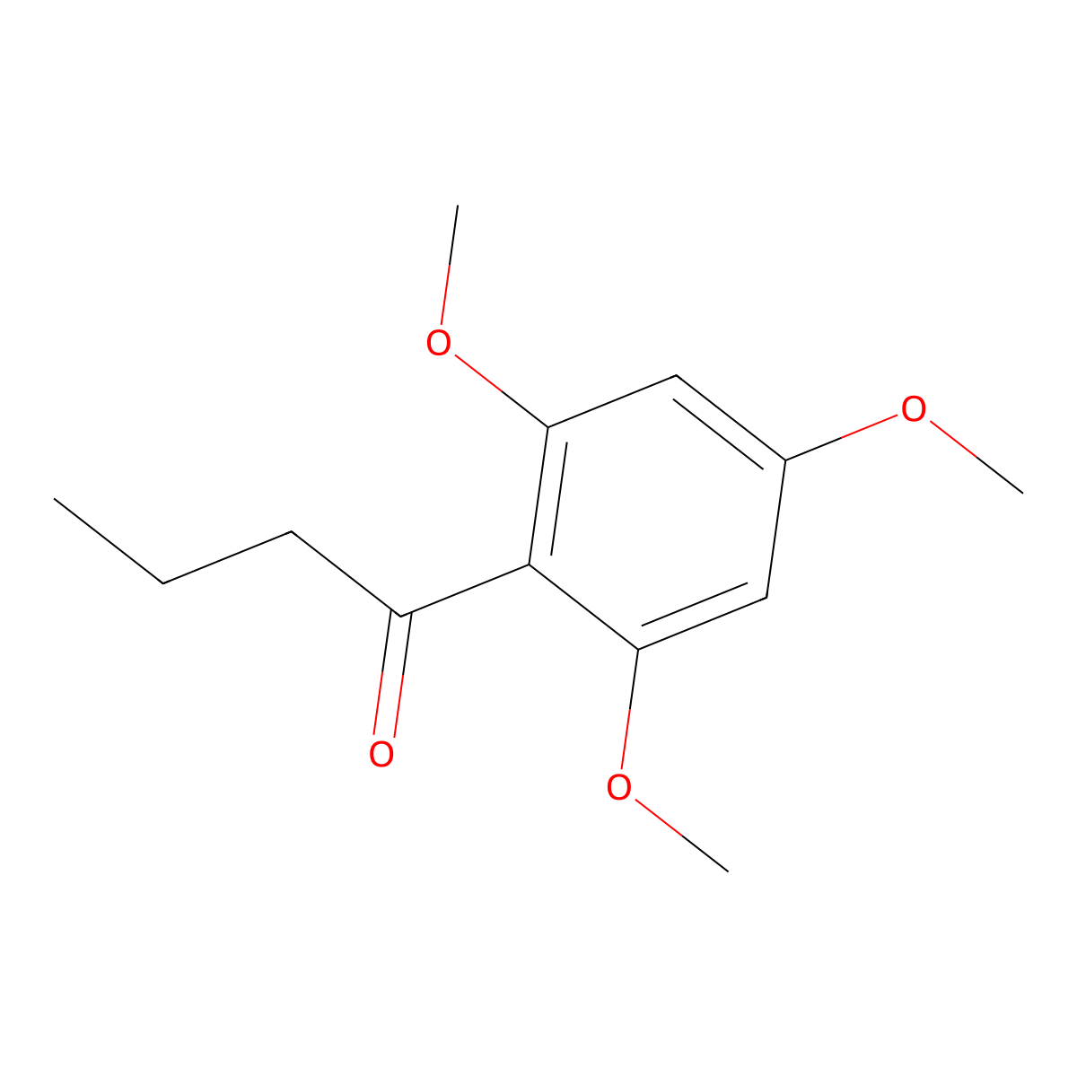 1-(2,4,6-Trimethoxyphenyl)butan-1-one molecular structure, CAS 76569-40-9