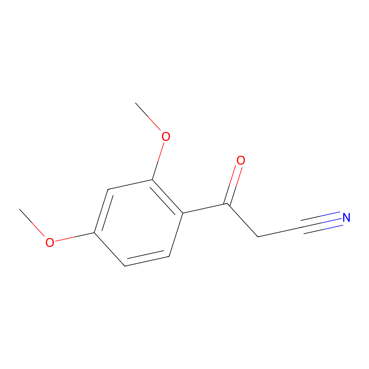 3-(2,4-Dimethoxyphenyl)-3-oxopropanenitrile molecular structure, CAS 76569-43-2
