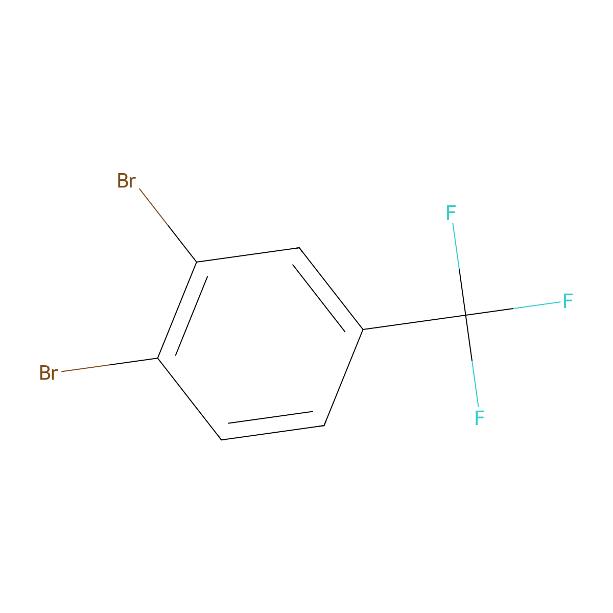 1,2-Dibromo-4-(trifluoromethyl)benzene molecular structure, CAS 7657-08-1
