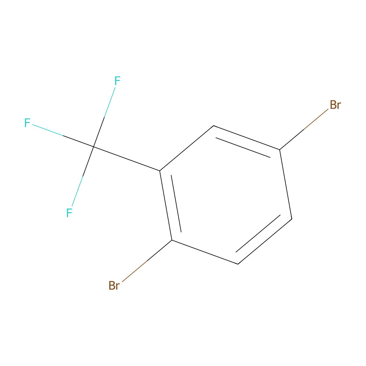 1,4-Dibromo-2-(trifluoromethyl)benzene molecular structure, CAS 7657-09-2