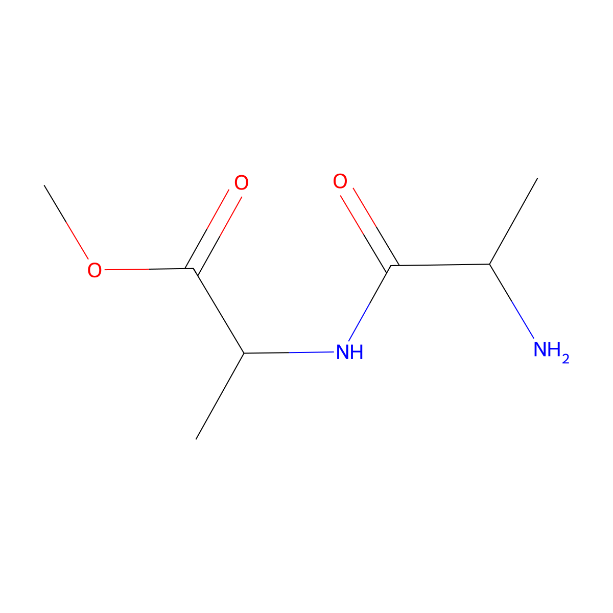 methyl (2R)-2-[(2R)-2-aminopropanamido]propanoate molecular structure, CAS 76572-04-8