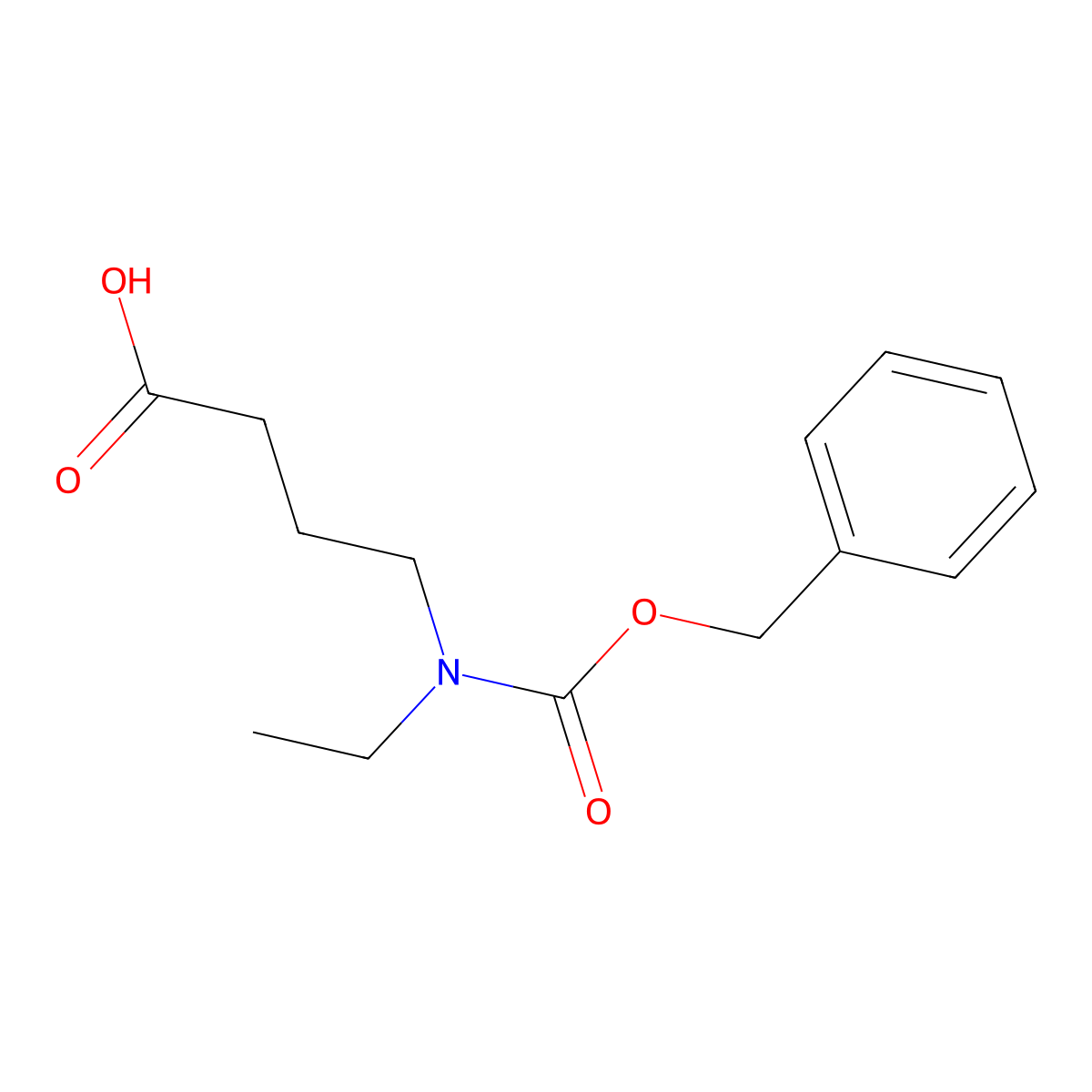 4-{[(Benzyloxy)carbonyl](ethyl)amino}butanoic acid molecular structure, CAS 76572-85-5