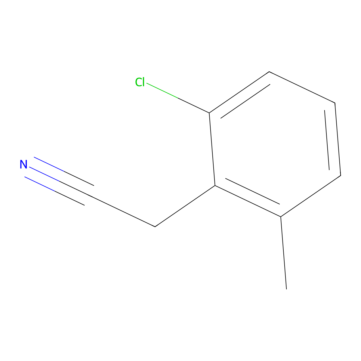2-(2-Chloro-6-methylphenyl)acetonitrile molecular structure, CAS 76574-40-8
