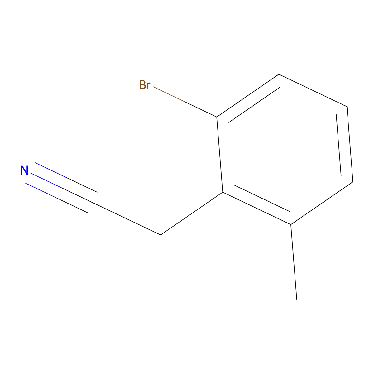 2-(2-Bromo-6-methylphenyl)acetonitrile molecular structure, CAS 76574-41-9