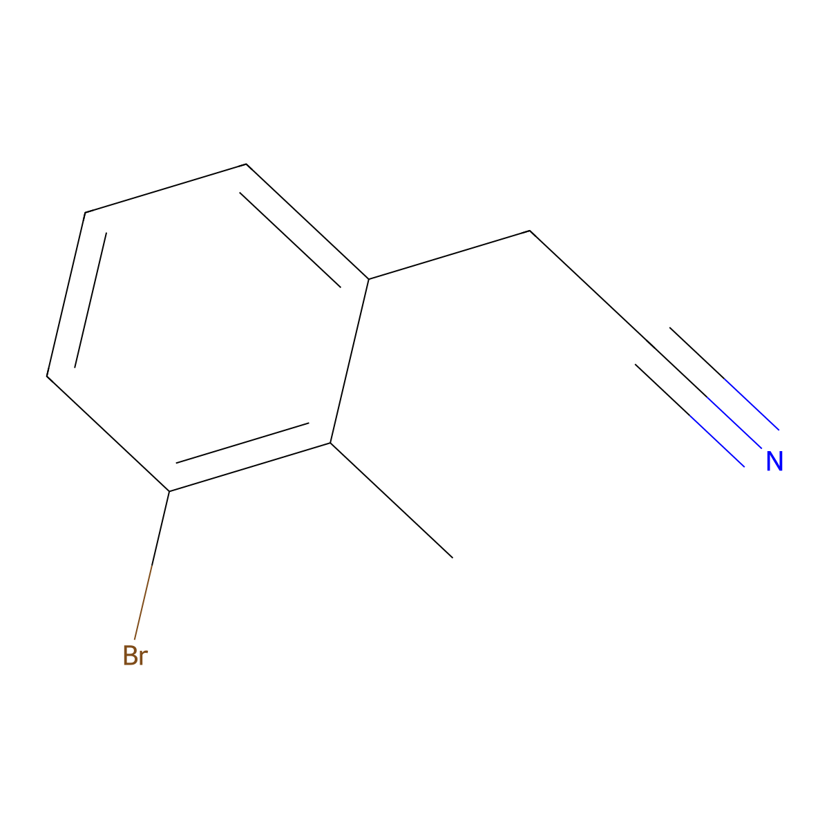 2-(3-Bromo-2-methylphenyl)acetonitrile molecular structure, CAS 76574-42-0