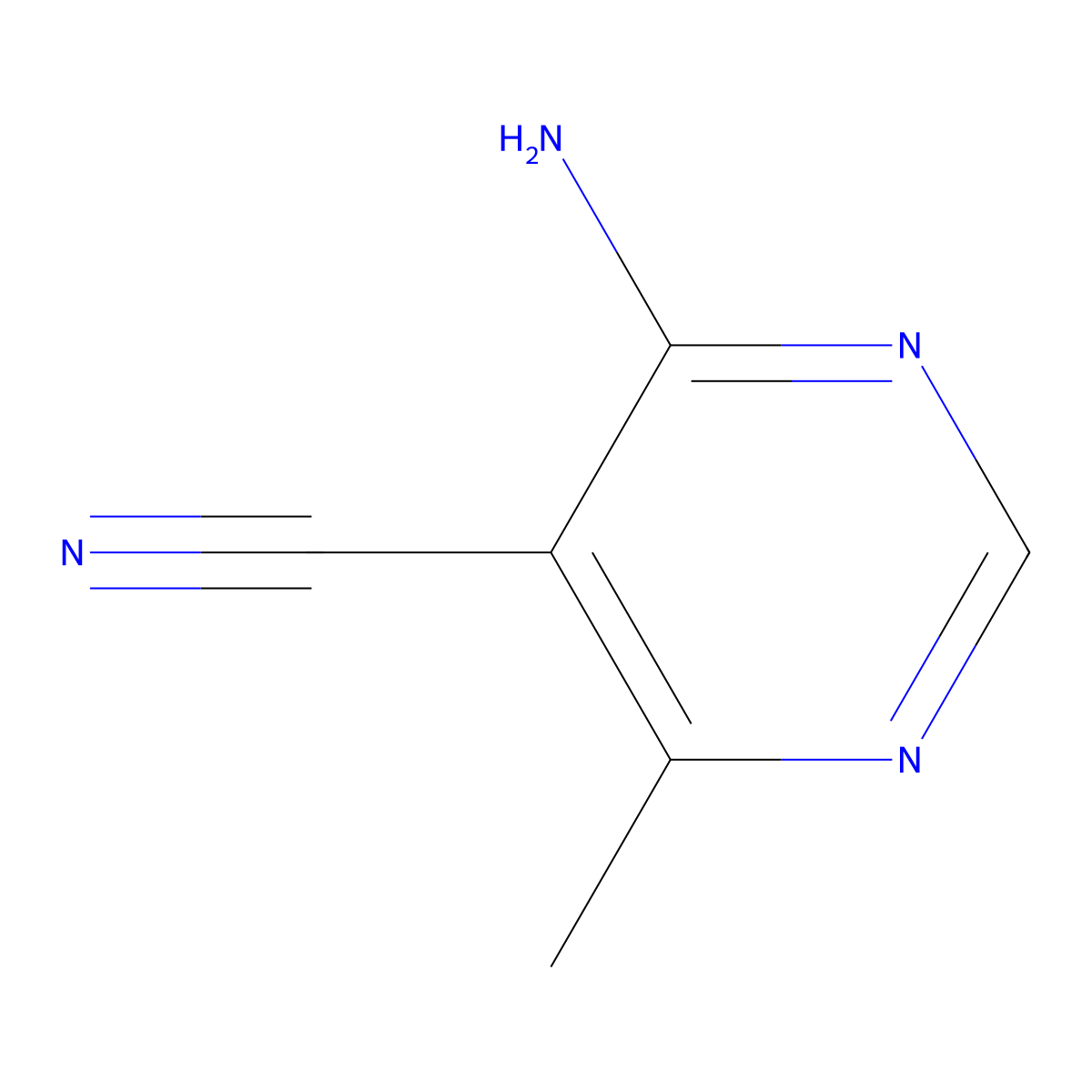 4-Amino-6-methylpyrimidine-5-carbonitrile molecular structure, CAS 76574-44-2