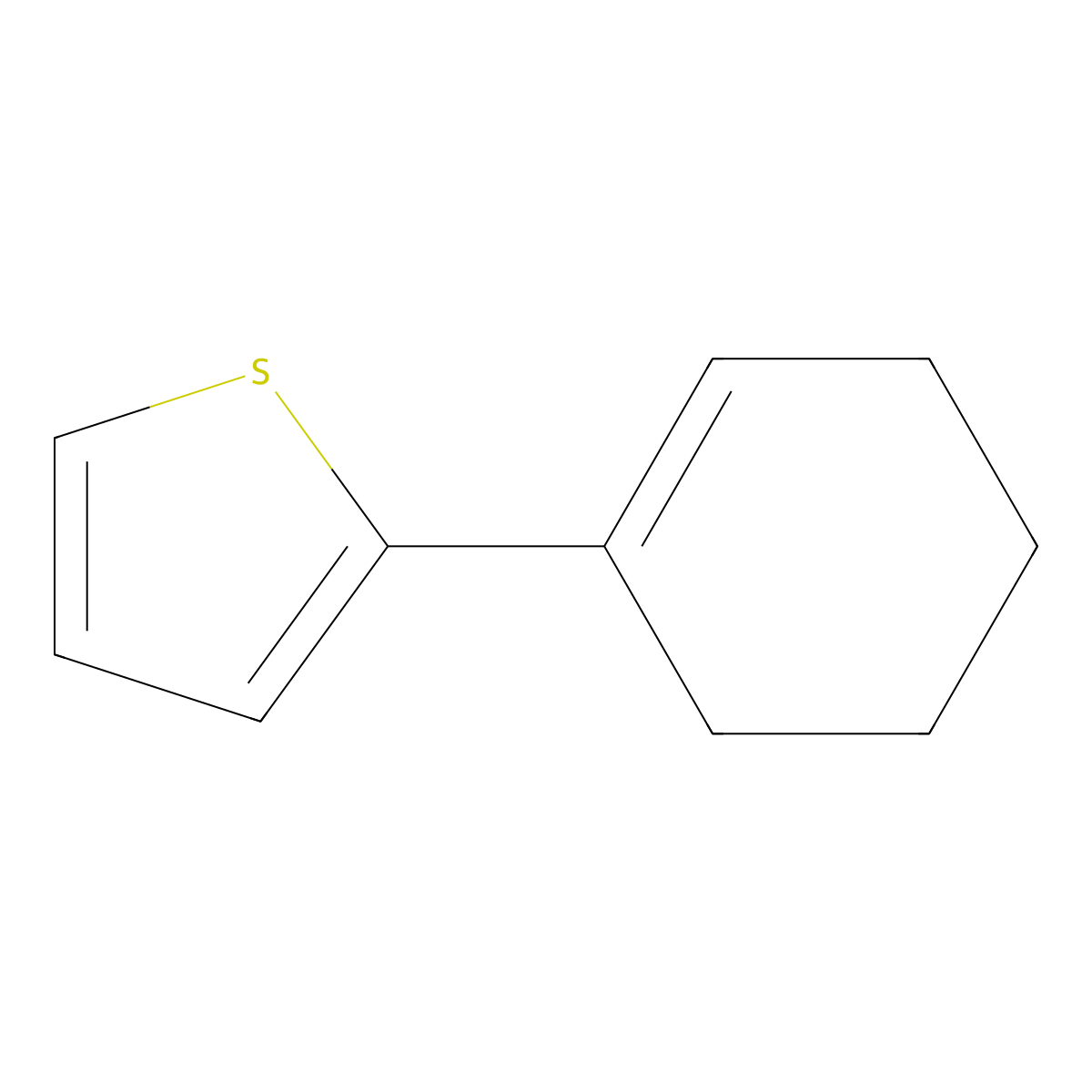 2-(Cyclohex-1-en-1-yl)thiophene molecular structure, CAS 76576-48-2
