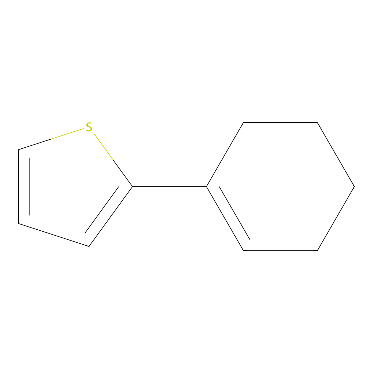 2-(Cyclohex-1-en-1-yl)thiophene molecular structure, CAS 76576-48-2