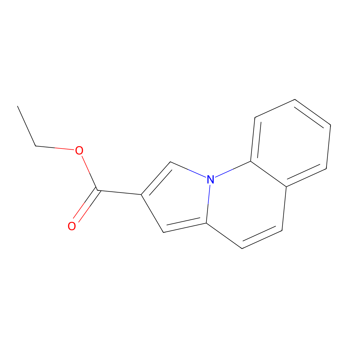 Ethyl pyrrolo[1,2-a]quinoline-2-carboxylate molecular structure, CAS 76577-82-7