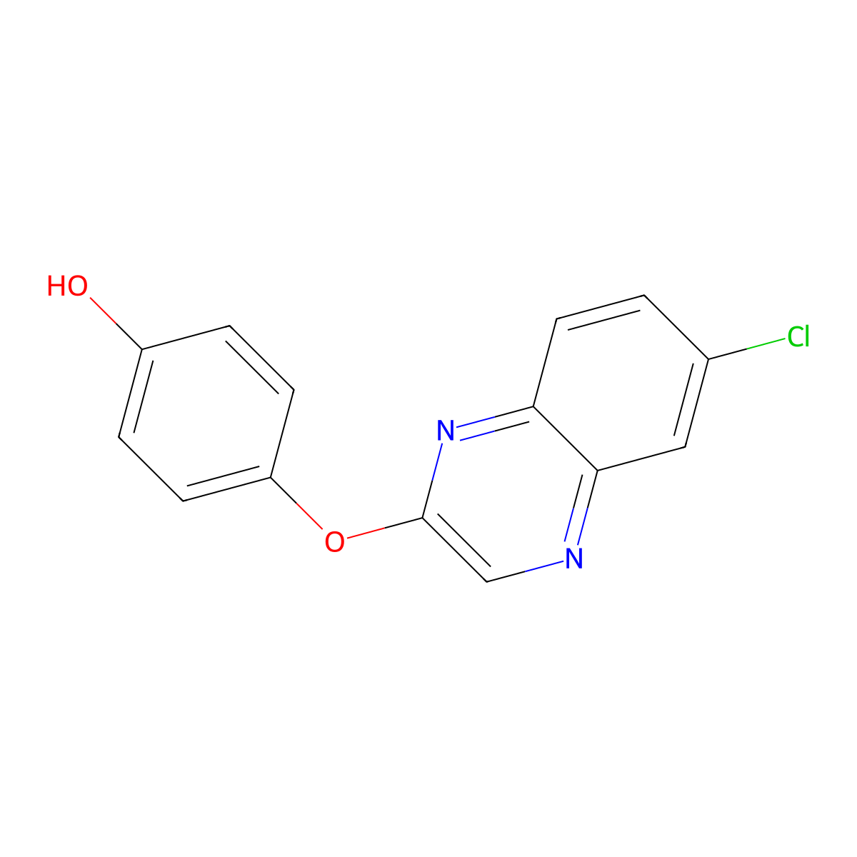 4-[(6-Chloro-2-quinoxalinyl)oxy]phenol molecular structure, CAS 76578-79-5