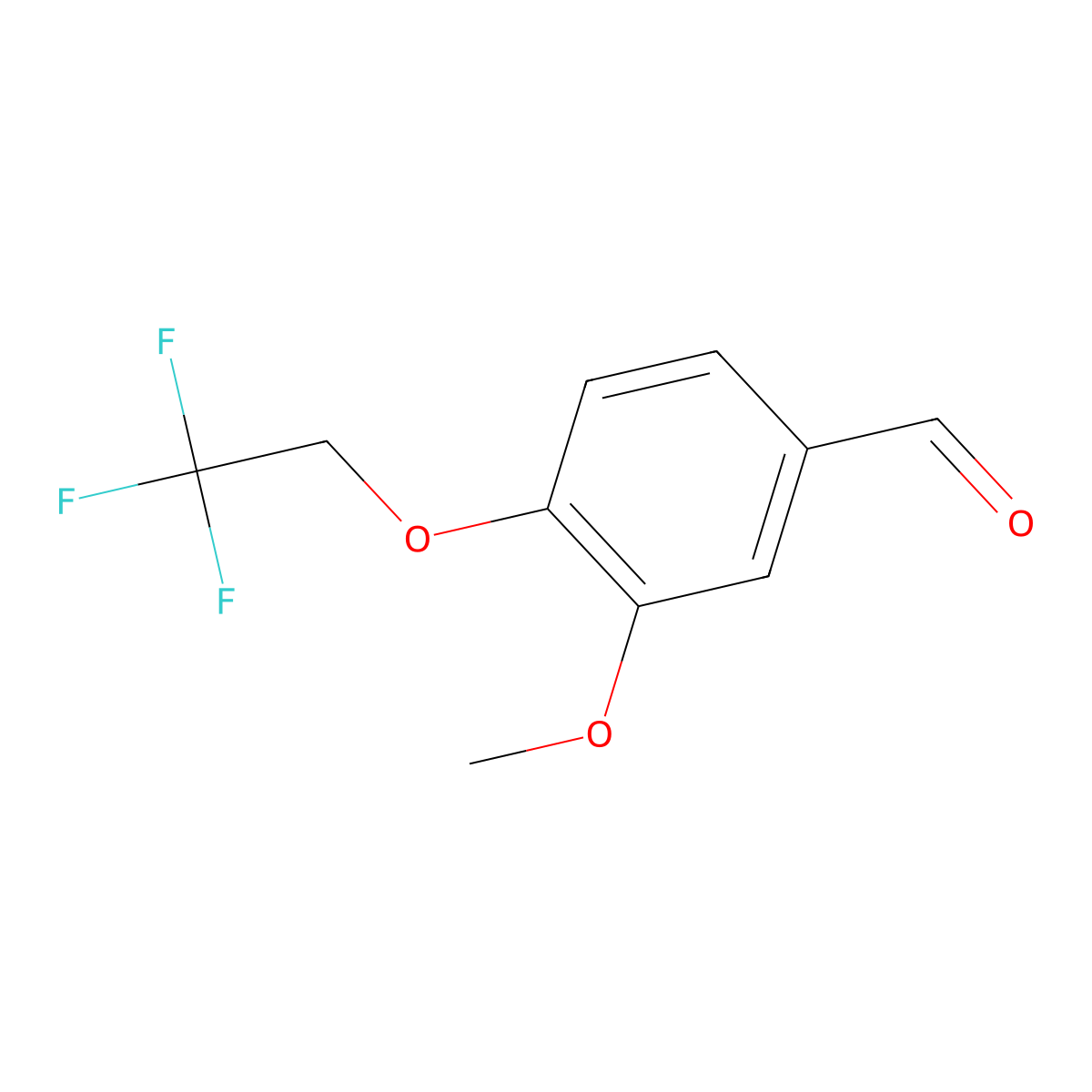 3-Methoxy-4-(2,2,2-trifluoroethoxy)benzaldehyde molecular structure, CAS 76579-47-0