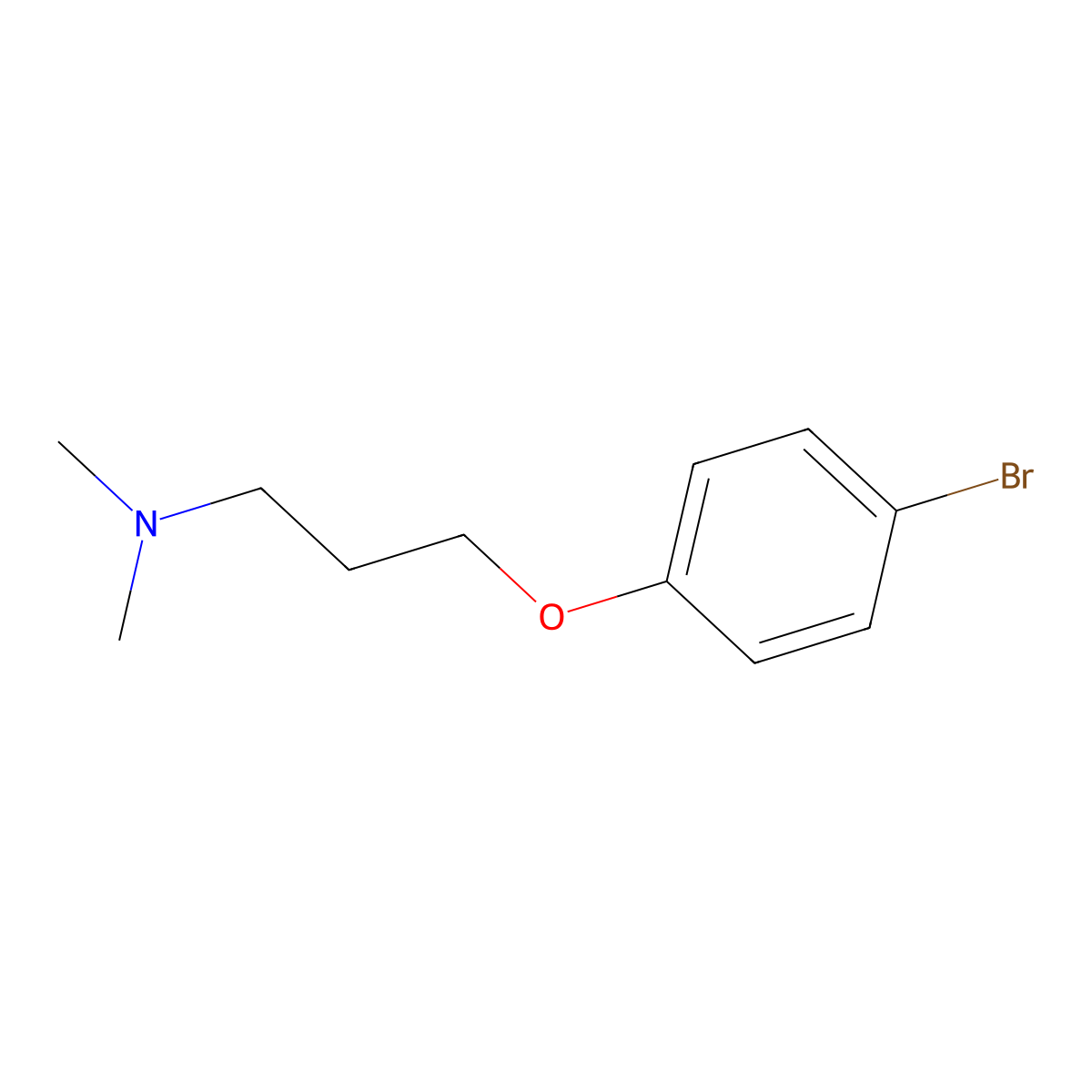 3-(4-bromophenoxy)-N,N-dimethylpropan-1-amine molecular structure, CAS 76579-64-1