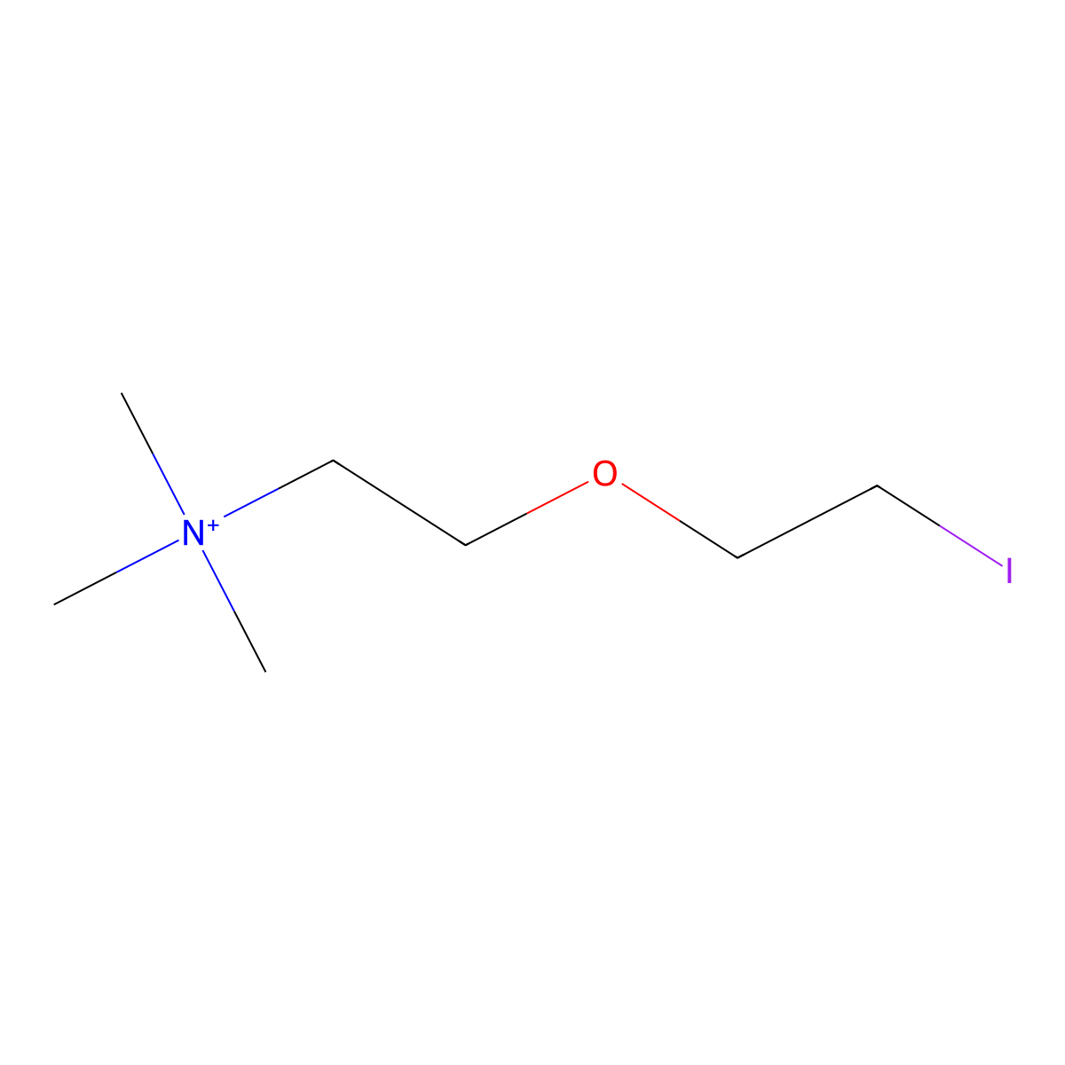 O-(2-Iodoethyl)choline molecular structure, CAS 76584-53-7