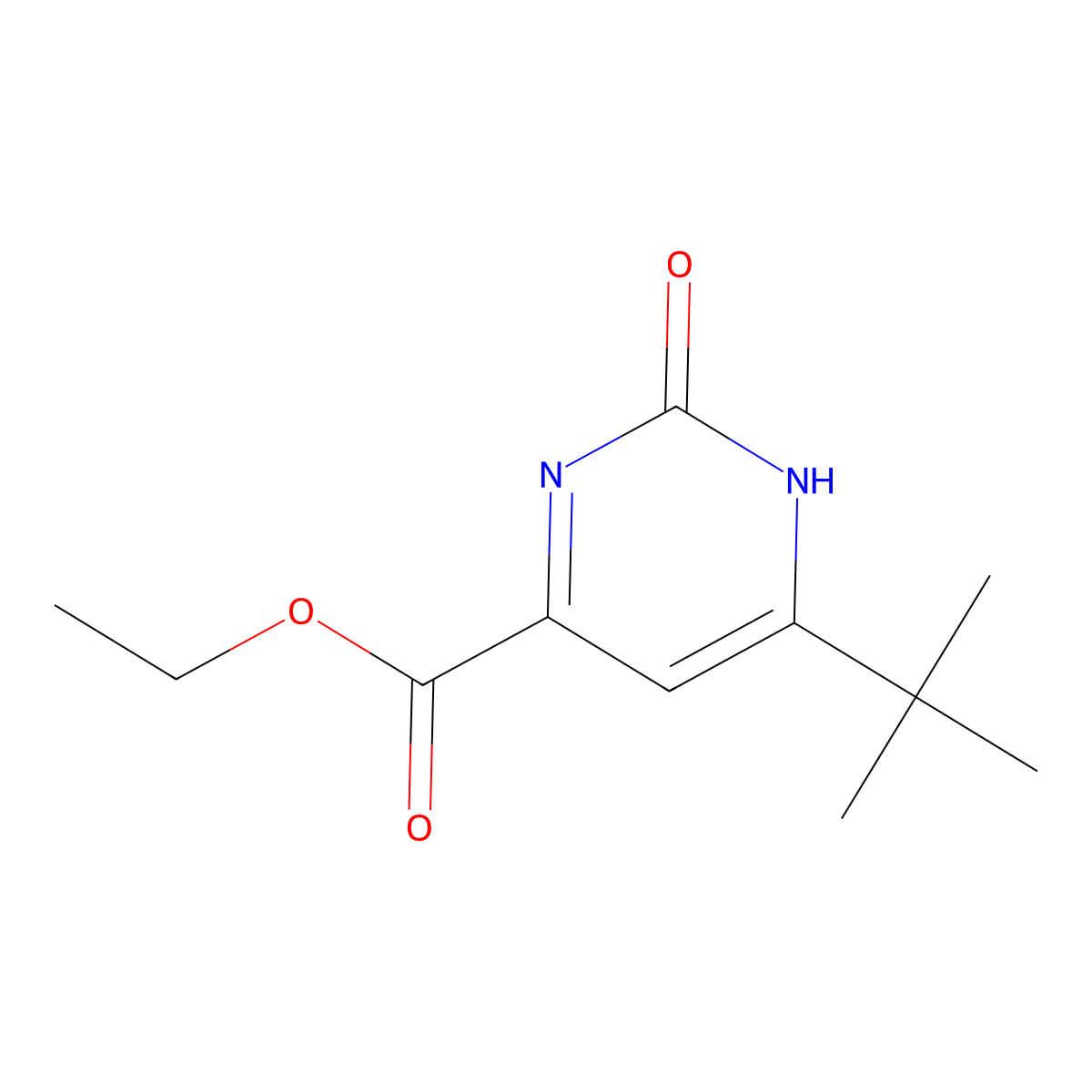 Ethyl 6-(tert-butyl)-2-hydroxypyrimidine-4-carboxylate molecular structure, CAS 765844-39-1