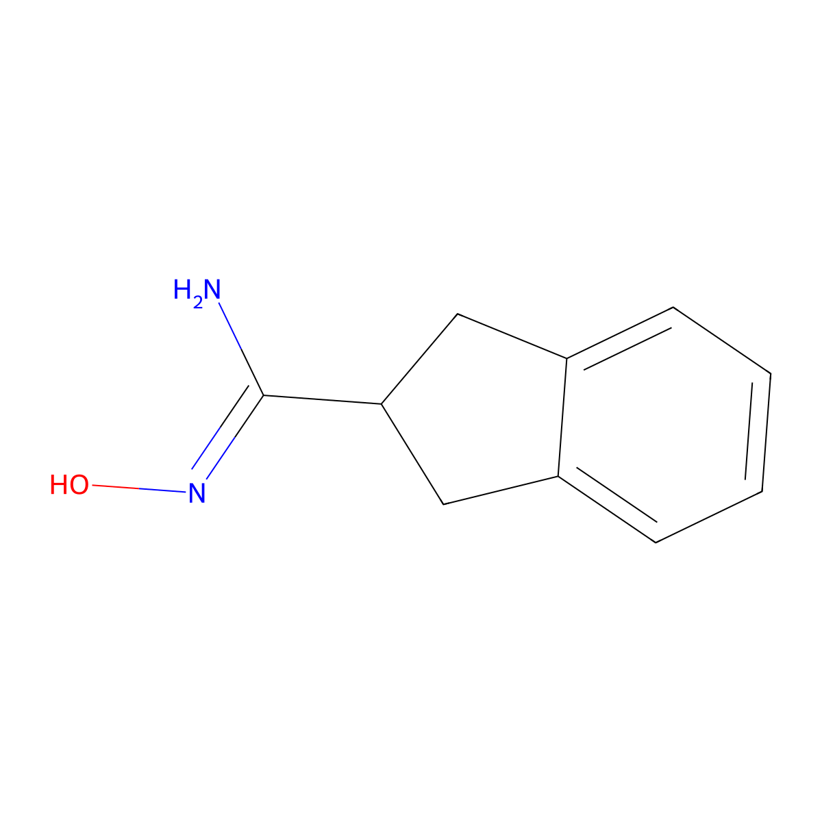 N-hydroxy-2,3-dihydro-1H-indene-2-carboximidamide molecular structure, CAS 765852-20-8