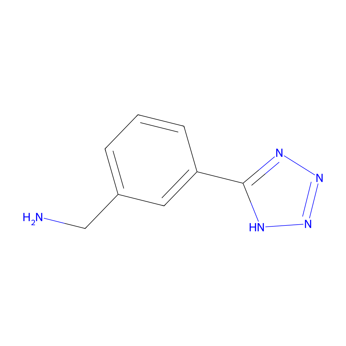 1-(3-(1H-Tetrazol-5-yl)phenyl)methanamine hydrochloride molecular structure, CAS 765877-97-2