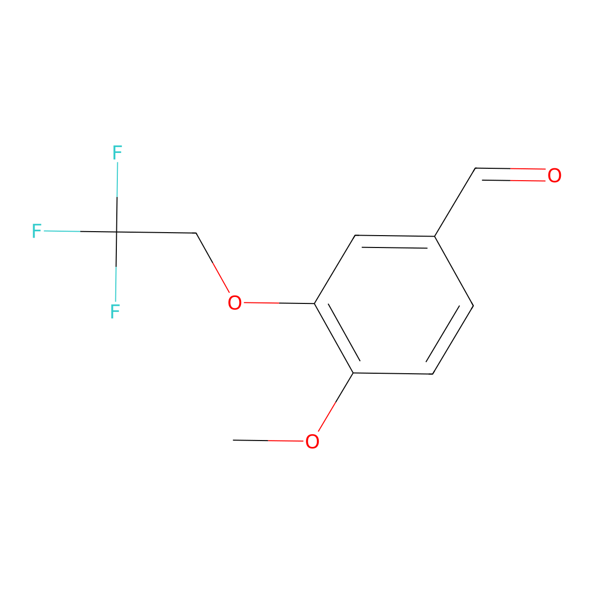 4-Methoxy-3-(2,2,2-trifluoroethoxy)benzaldehyde molecular structure, CAS 76588-84-6