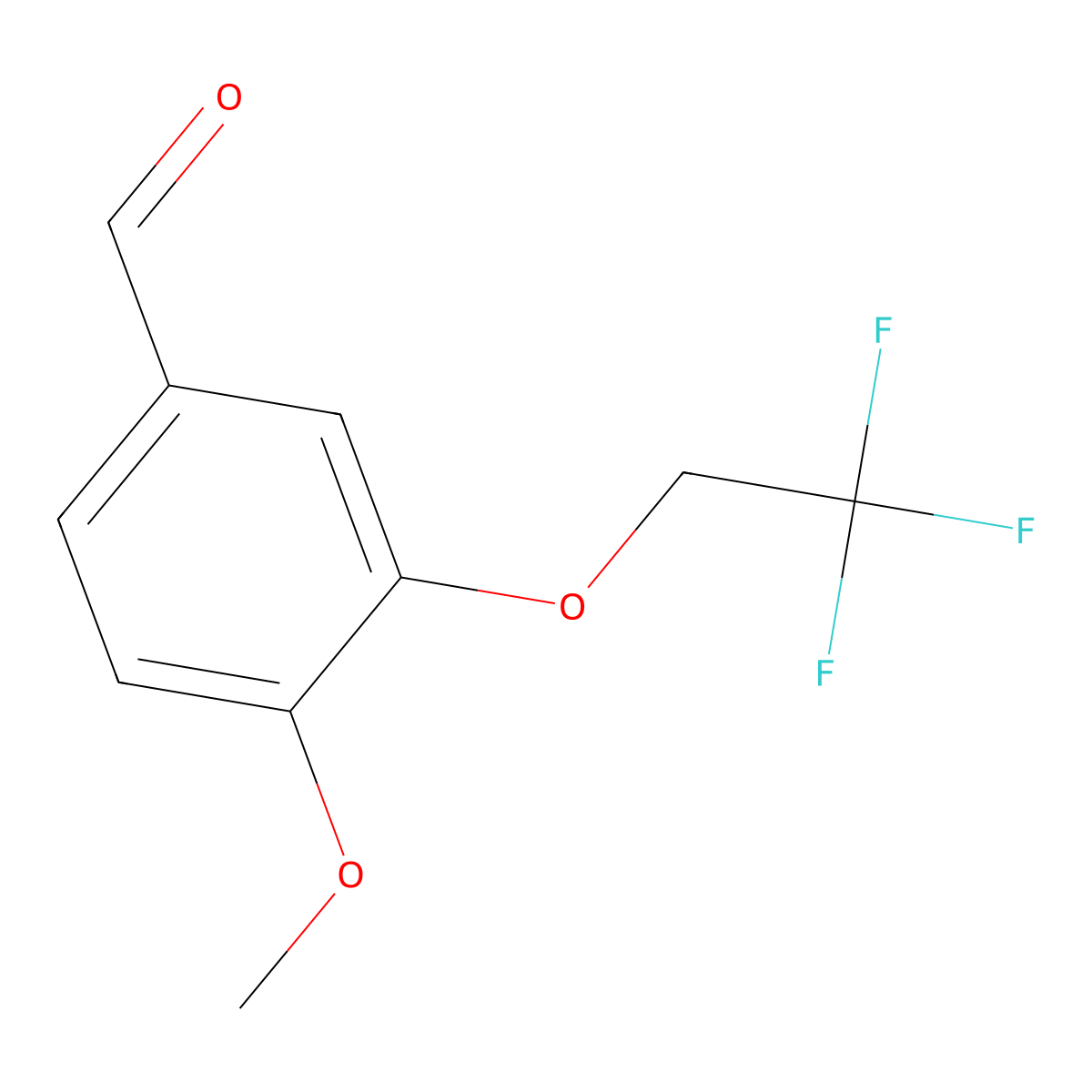 4-Methoxy-3-(2,2,2-trifluoroethoxy)benzaldehyde molecular structure, CAS 76588-84-6