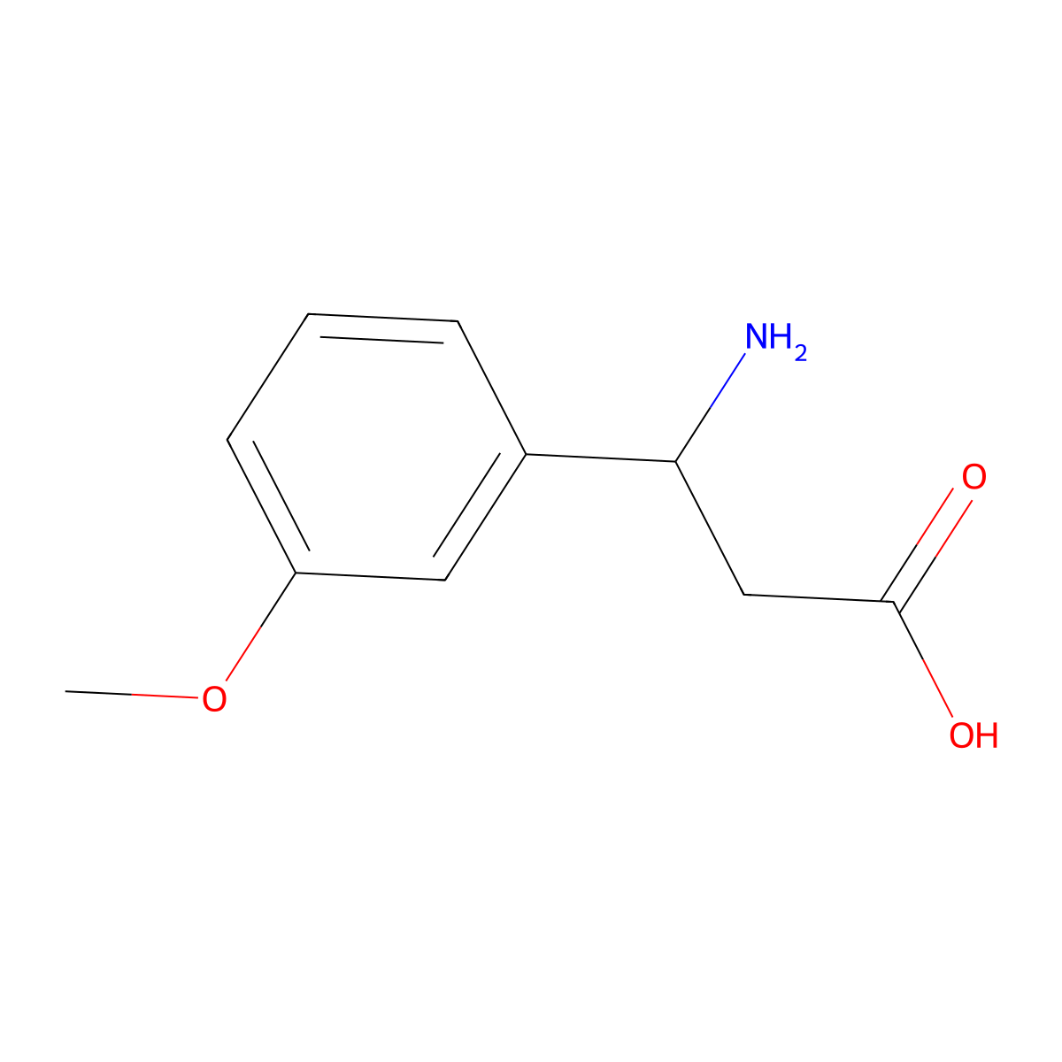 (R)-3-Amino-3-(3-methoxyphenyl)propanoic acid molecular structure, CAS 765895-65-6