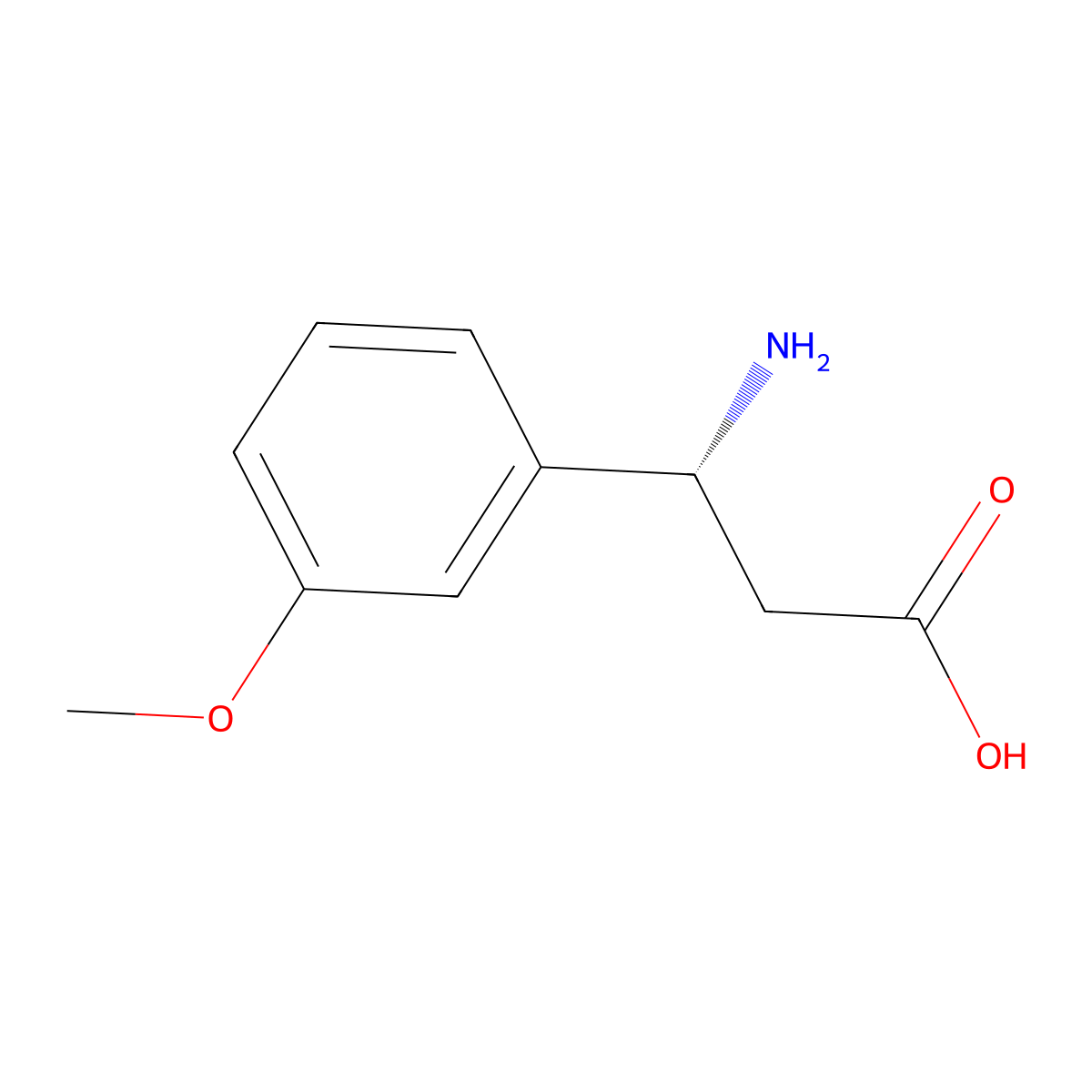 (R)-3-Amino-3-(3-methoxyphenyl)propanoic acid molecular structure, CAS 765895-65-6
