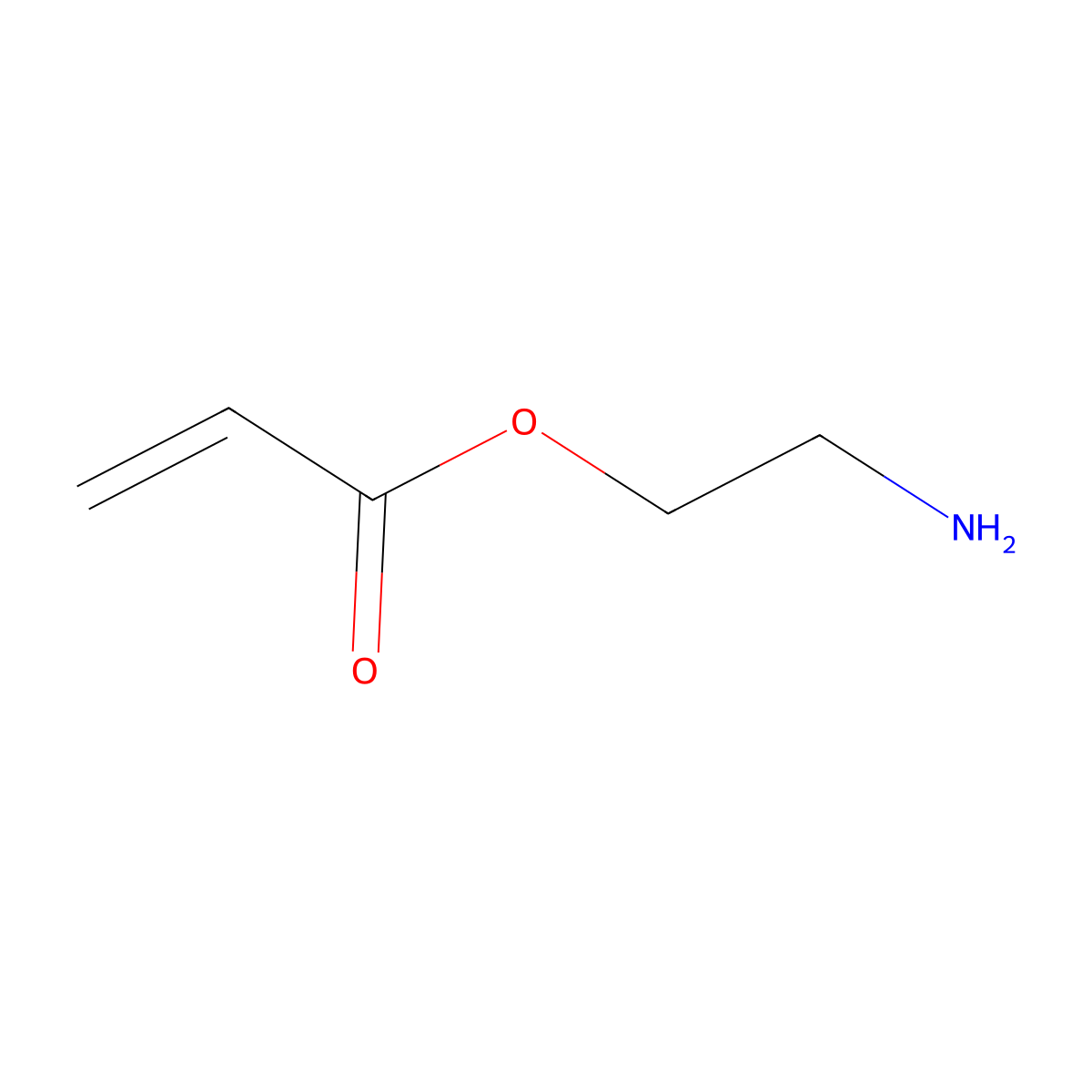 2-Aminoethyl acrylate molecular structure, CAS 7659-38-3
