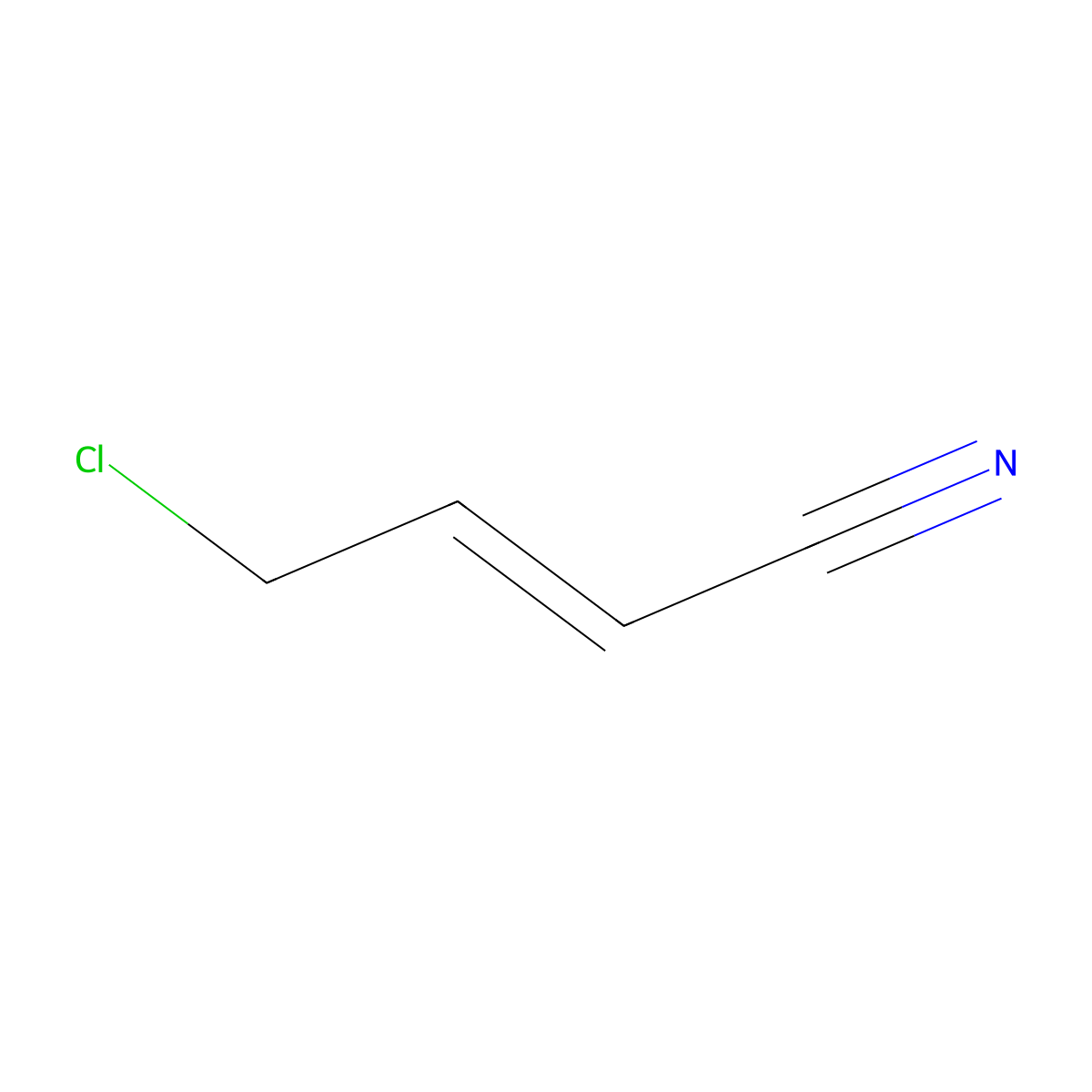 (2E)-4-chlorobut-2-enenitrile molecular structure, CAS 7659-46-3
