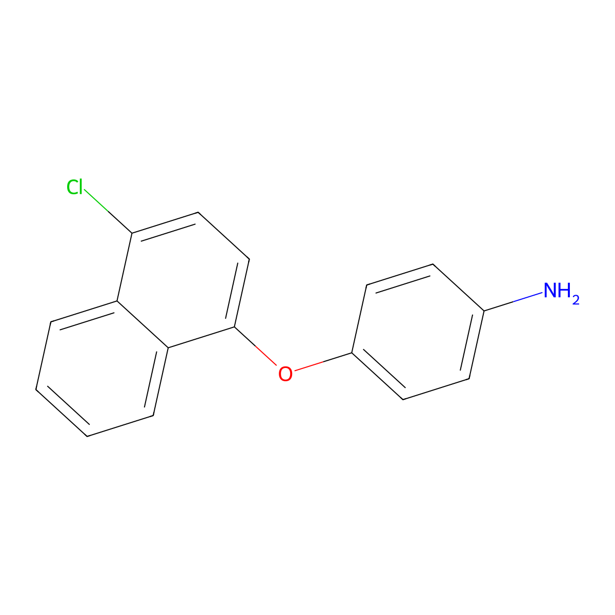4-[(4-Chloro-1-naphthyl)oxy]aniline molecular structure, CAS 76590-21-1