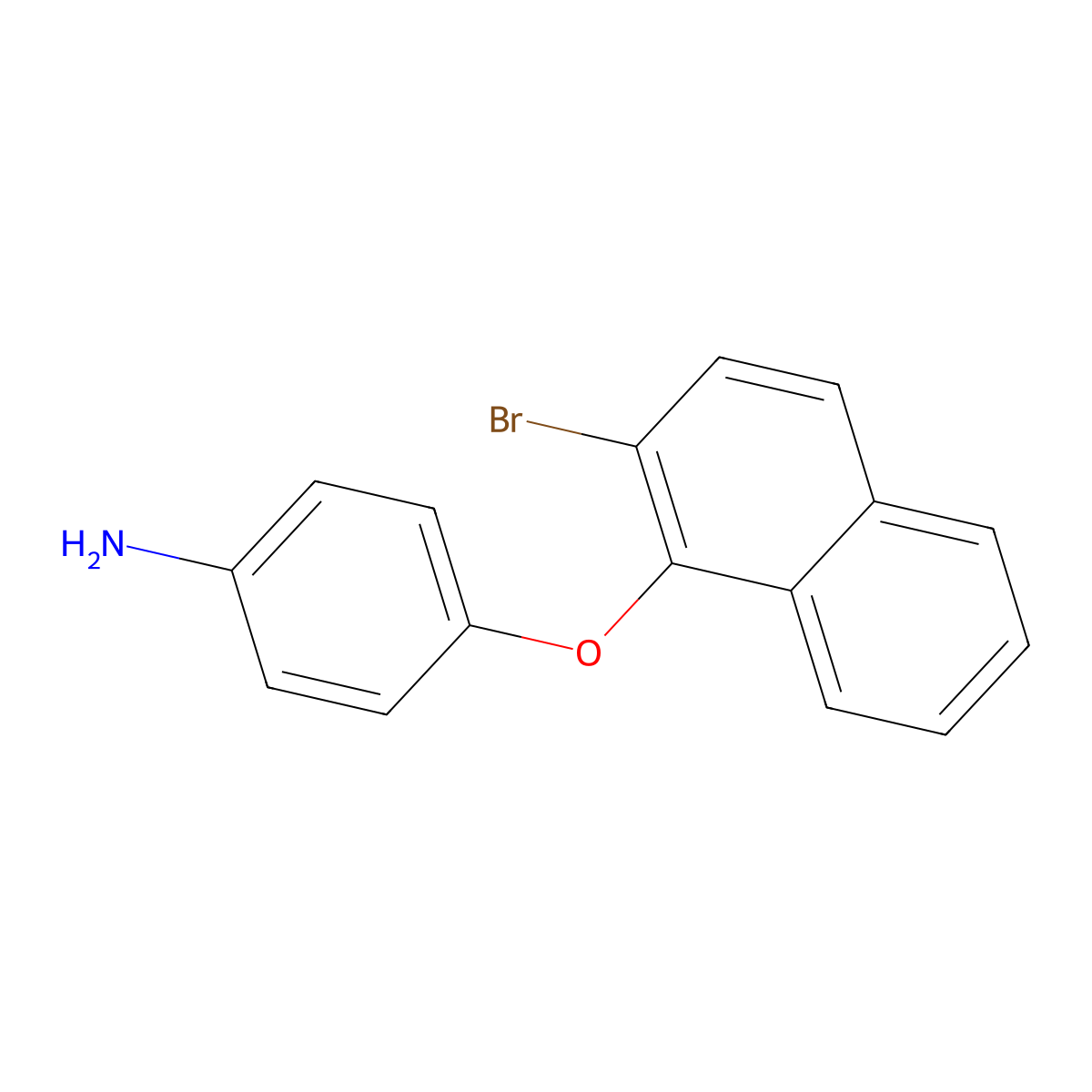 4-[(2-Bromo-1-naphthalenyl)oxy]benzenamine molecular structure, CAS 76590-24-4