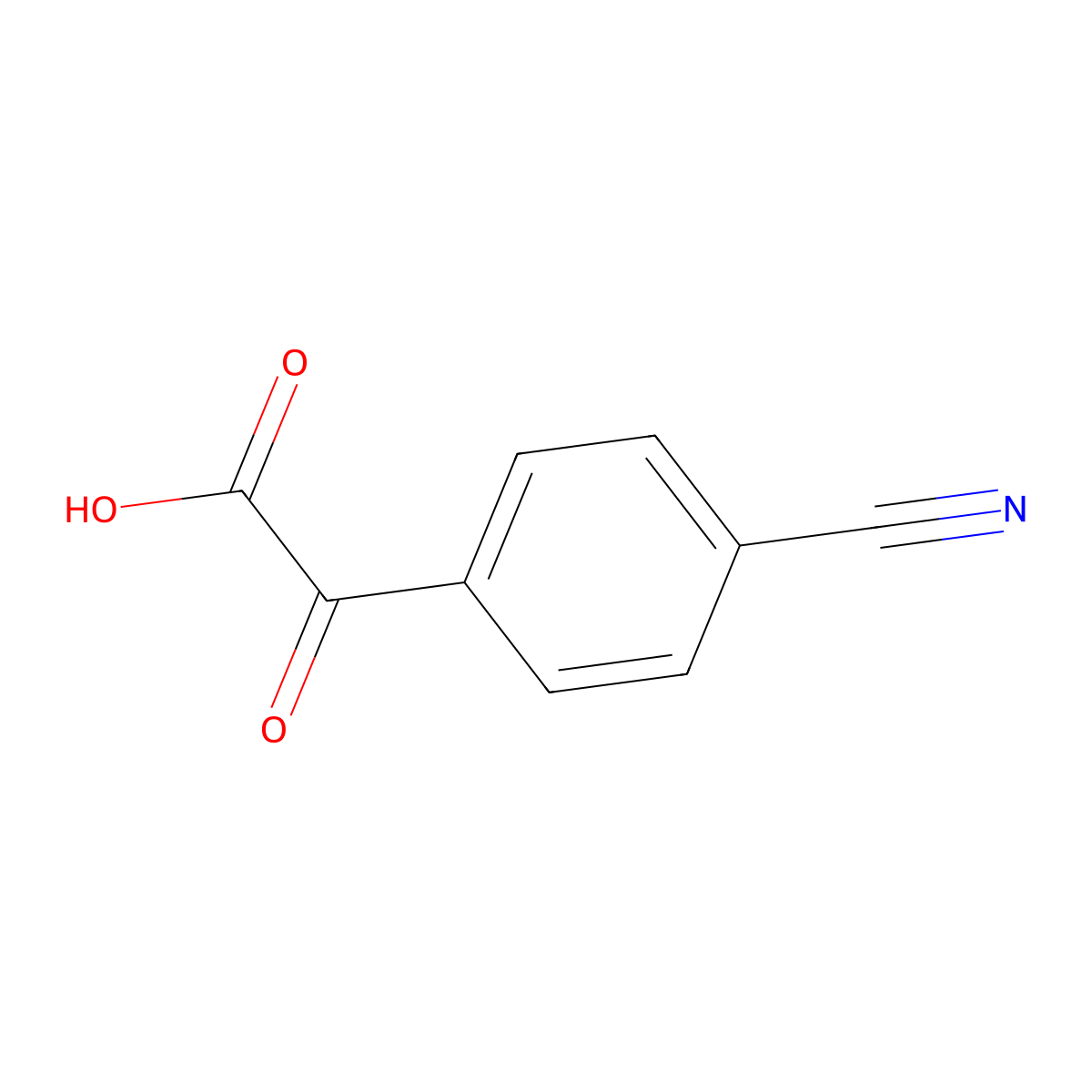 2-(4-Cyanophenyl)-2-oxoacetic acid molecular structure, CAS 76590-50-6