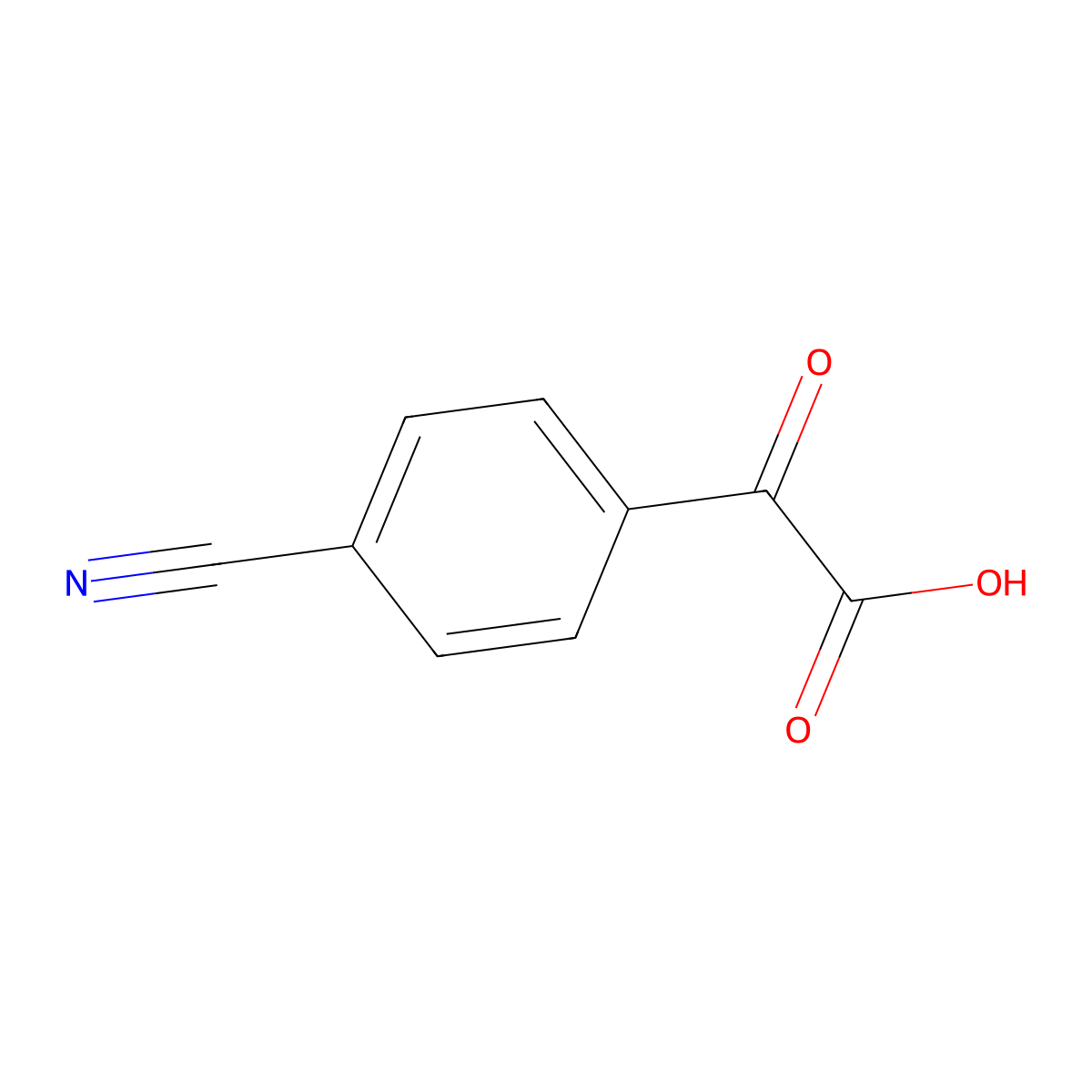 2-(4-Cyanophenyl)-2-oxoacetic acid molecular structure, CAS 76590-50-6