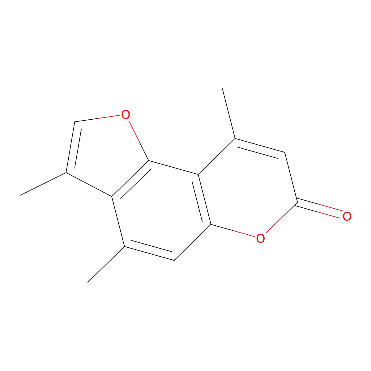 4,7,5'-Trimethylallopsoralen molecular structure, CAS 76591-80-5
