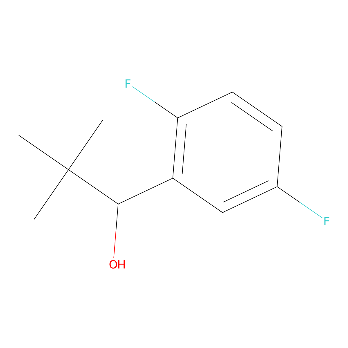 1-(2,5-Difluorophenyl)-2,2-dimethyl-1-propanol molecular structure, CAS 765913-32-4