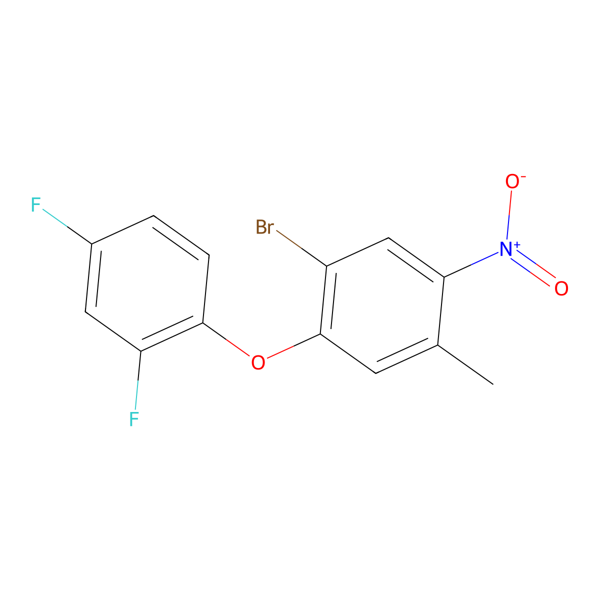 1-Bromo-2-(2,4-difluorophenoxy)-4-methyl-5-nitrobenzene molecular structure, CAS 765914-72-5