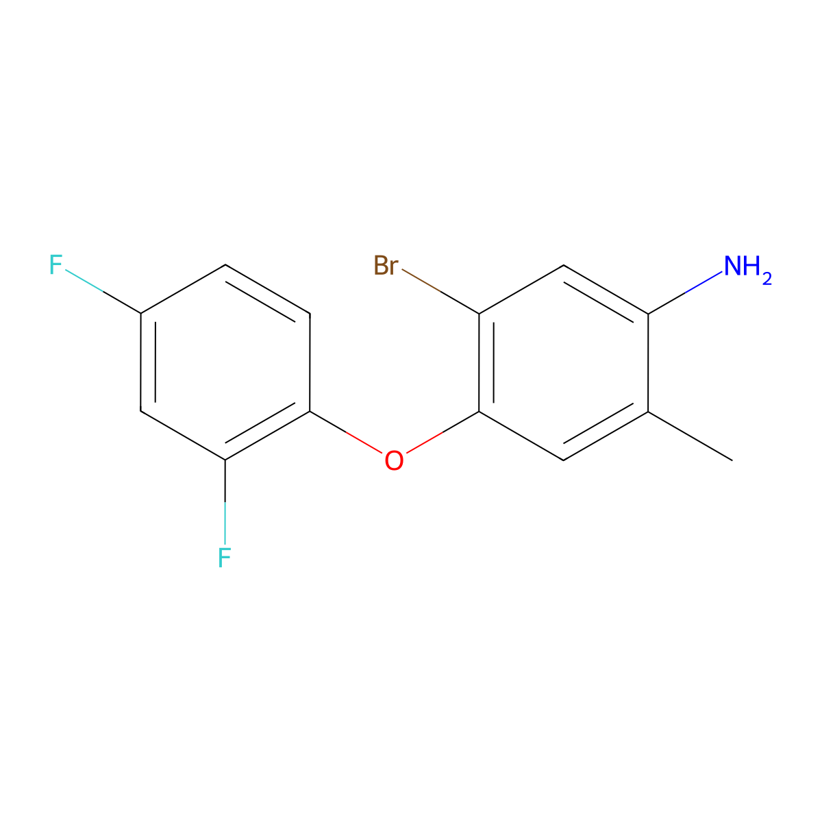 5-Bromo-4-(2,4-difluorophenoxy)-2-methylaniline molecular structure, CAS 765914-73-6