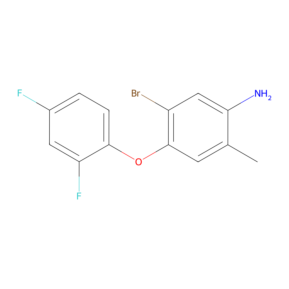 5-Bromo-4-(2,4-difluorophenoxy)-2-methylaniline molecular structure, CAS 765914-73-6