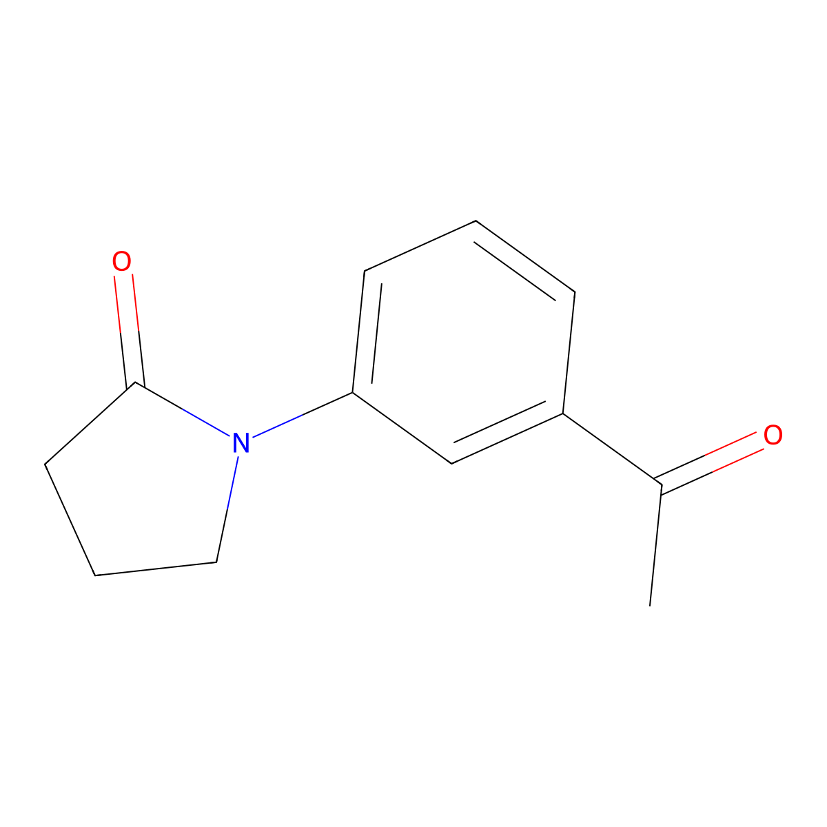 1-(3-Acetylphenyl)pyrrolidin-2-one molecular structure, CAS 765917-13-3