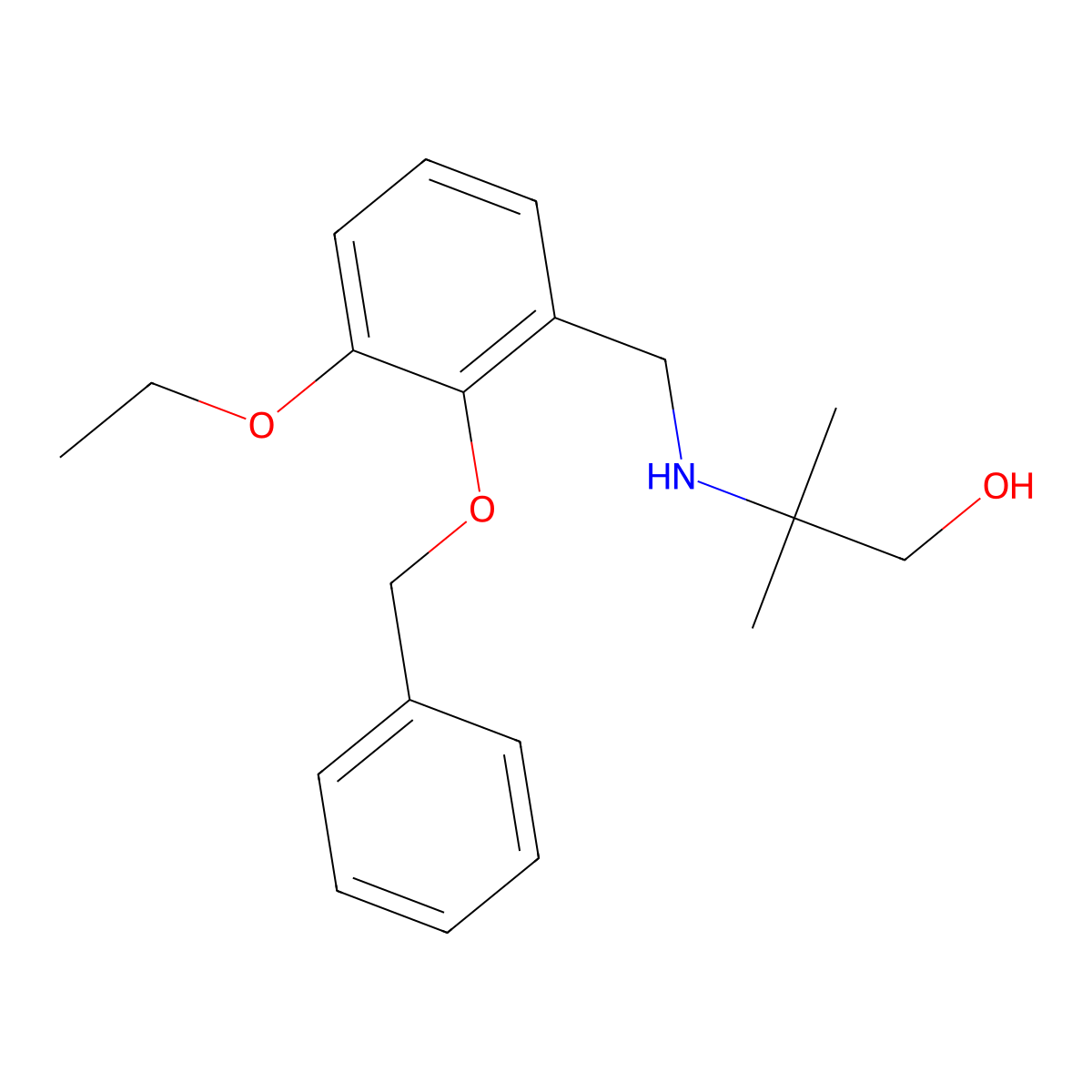 2-{[2-(Benzyloxy)-3-ethoxybenzyl]amino}-2-methyl-1-propanol molecular structure, CAS 765924-61-6