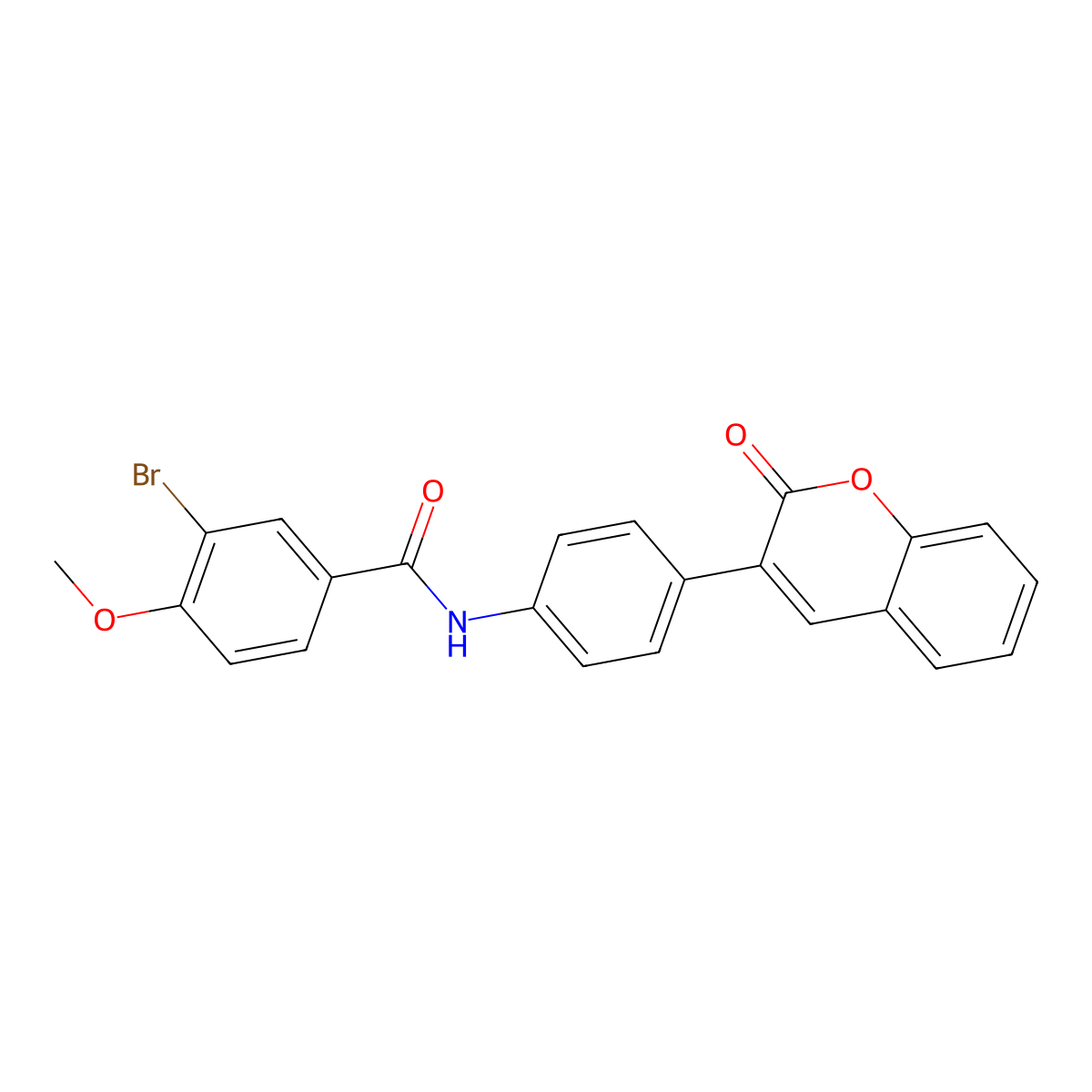 3-bromo-4-methoxy-N-[4-(2-oxochromen-3-yl)phenyl]benzamide molecular structure, CAS 765926-65-6