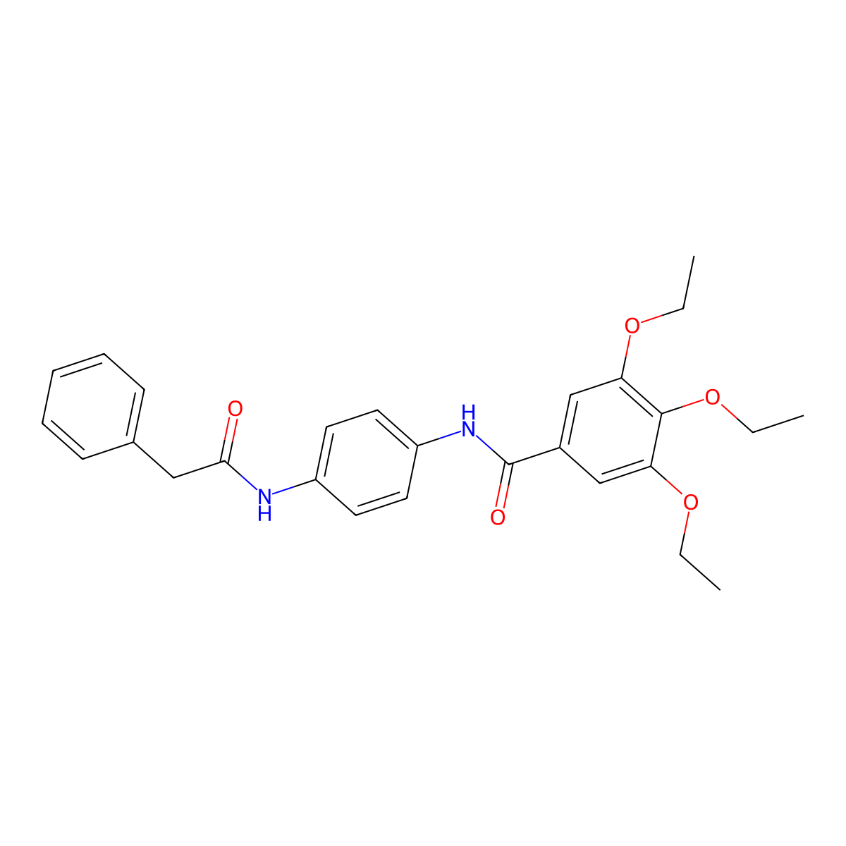 3,4,5-triethoxy-N-[4-[(2-phenylacetyl)amino]phenyl]benzamide molecular structure, CAS 765926-71-4