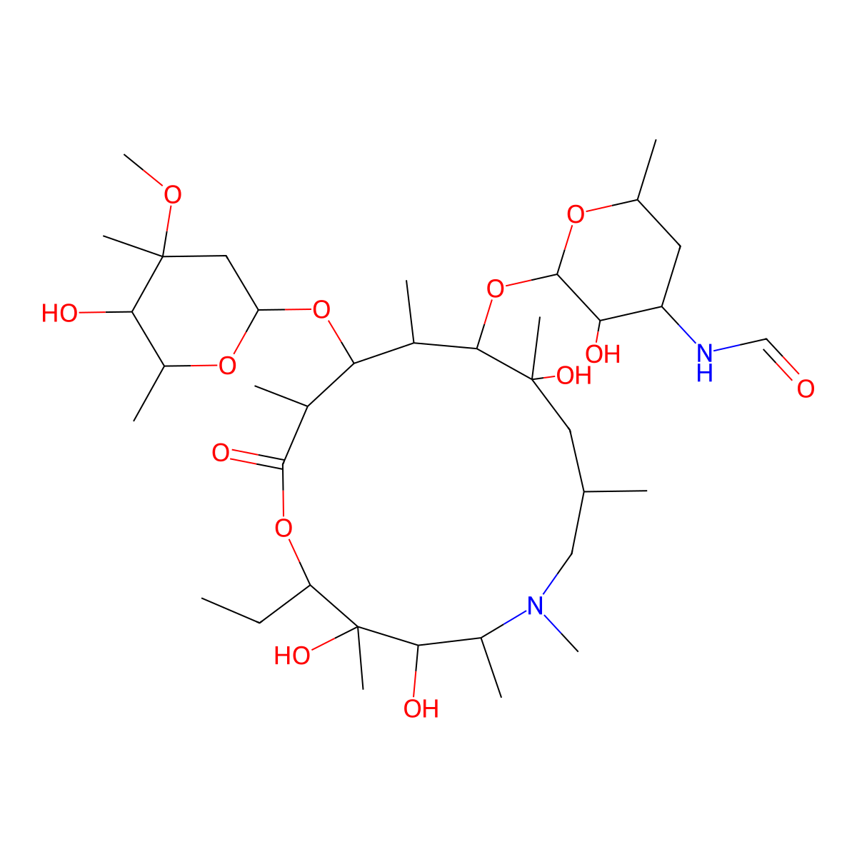 3'-(N,N-Didemethyl)-3'-N-formylazithromycin molecular structure, CAS 765927-71-7