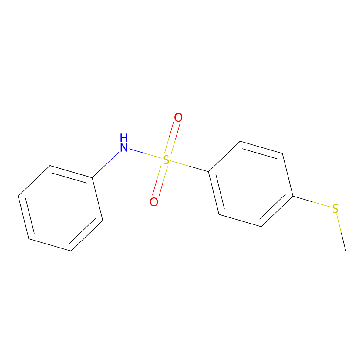 4-methylsulfanyl-N-phenylbenzenesulfonamide molecular structure, CAS 765930-99-2