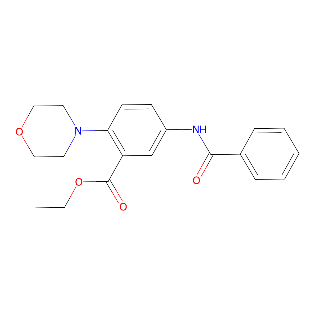 Ethyl 5-benzamido-2-morpholin-4-ylbenzoate molecular structure, CAS 765934-30-3