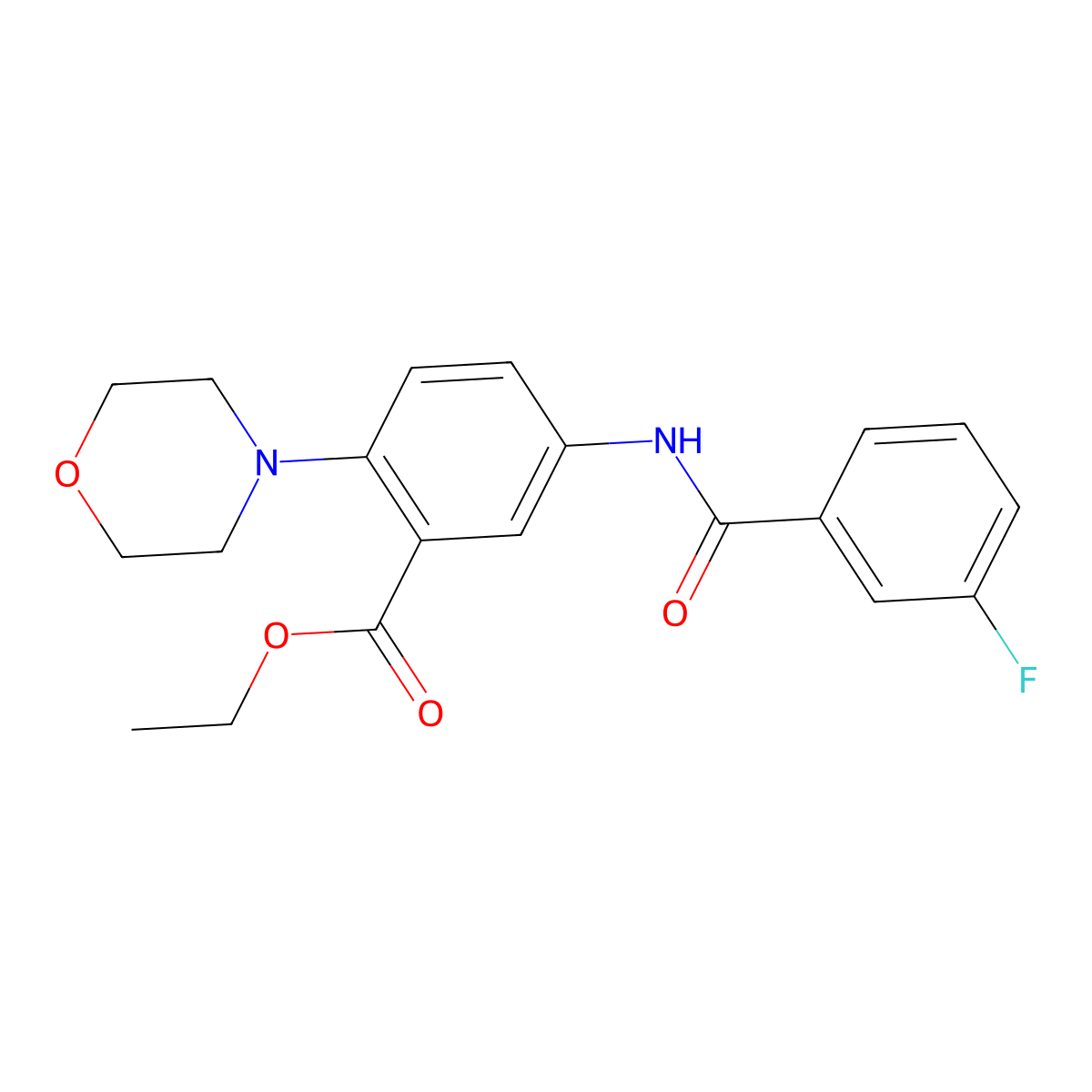 Ethyl 5-[(3-fluorobenzoyl)amino]-2-morpholin-4-ylbenzoate molecular structure, CAS 765934-46-1
