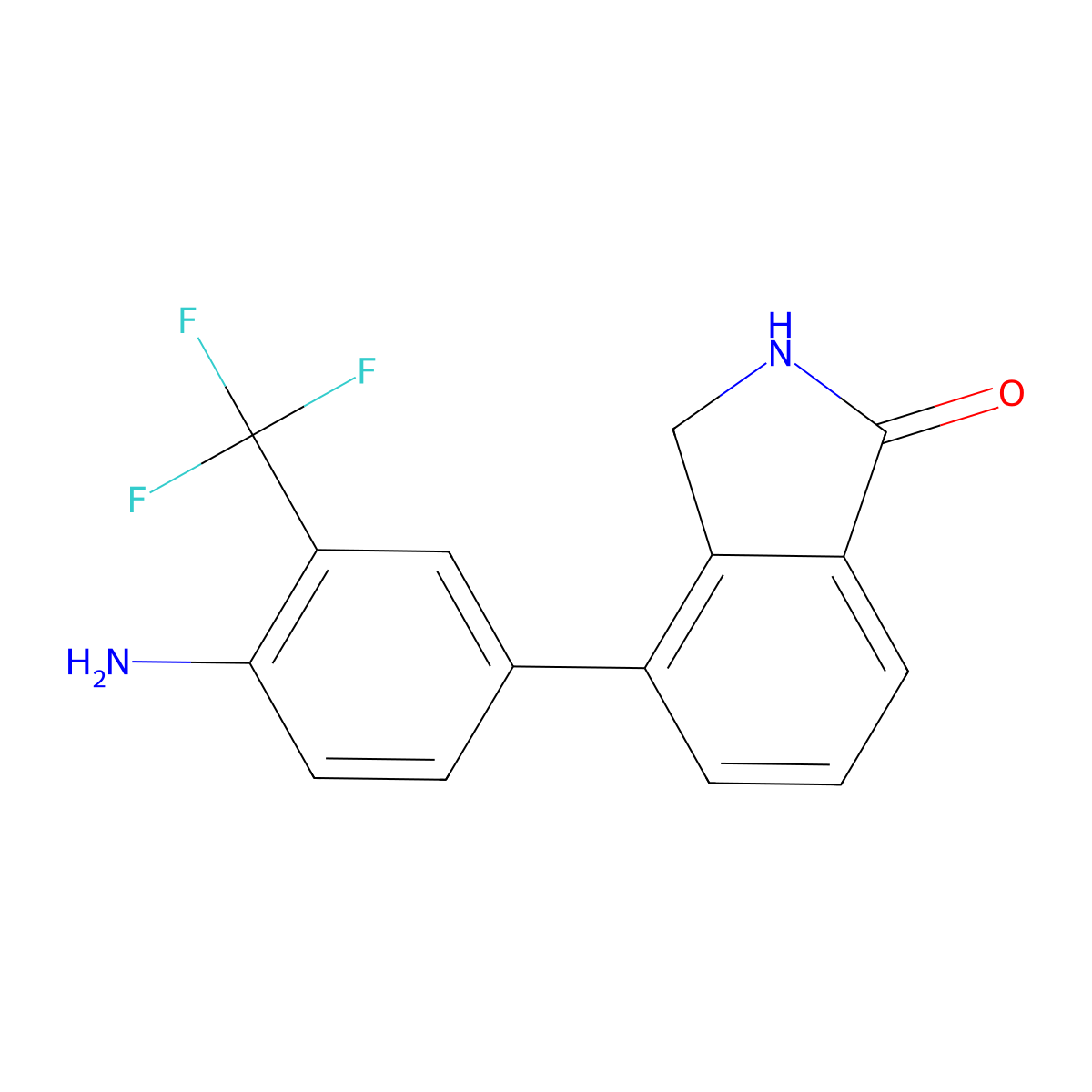 1h-Isoindol-1-one,4-[4-amino-3-(trifluoromethyl)phenyl]-2,3-dihydro- molecular structure, CAS 765948-84-3