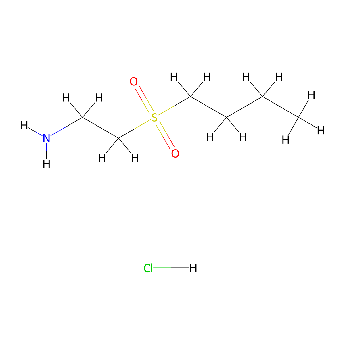 1-(2-Aminoethanesulfonyl)butane hydrochloride molecular structure, CAS 765955-74-6