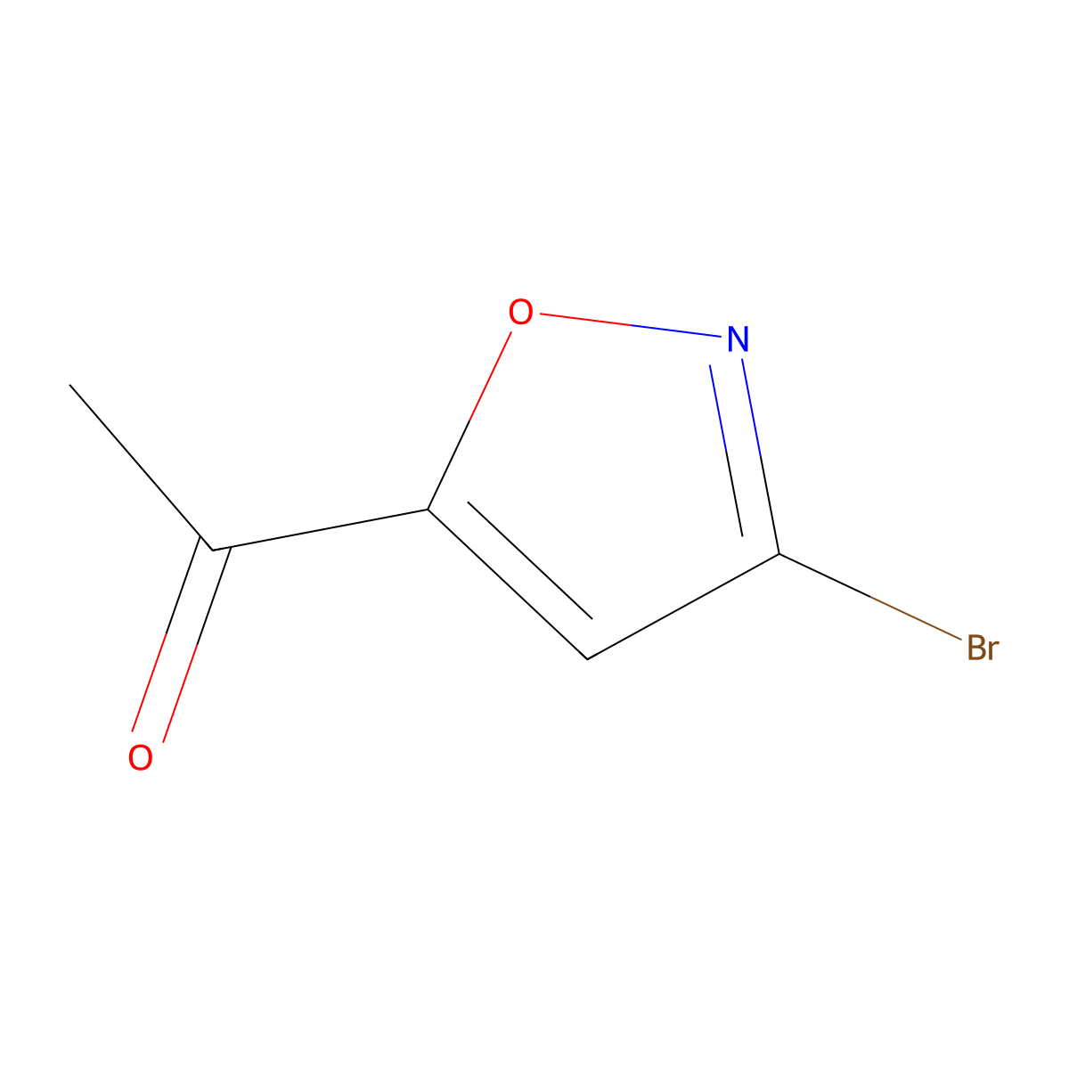 1-(3-Bromo-1,2-oxazol-5-yl)ethan-1-one molecular structure, CAS 76596-53-7