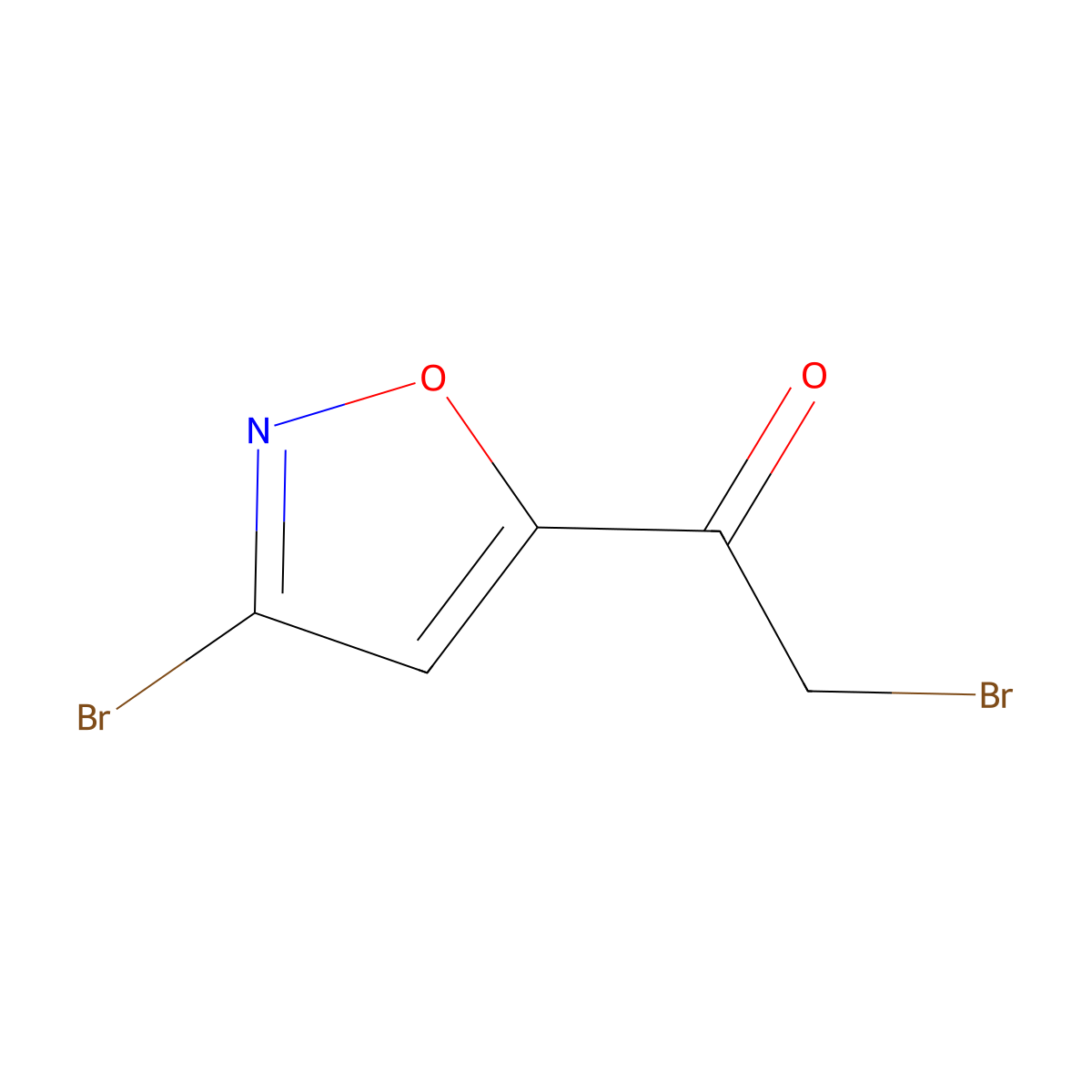 3-Bromo-5-(bromoacetyl)isoxazole molecular structure, CAS 76596-54-8