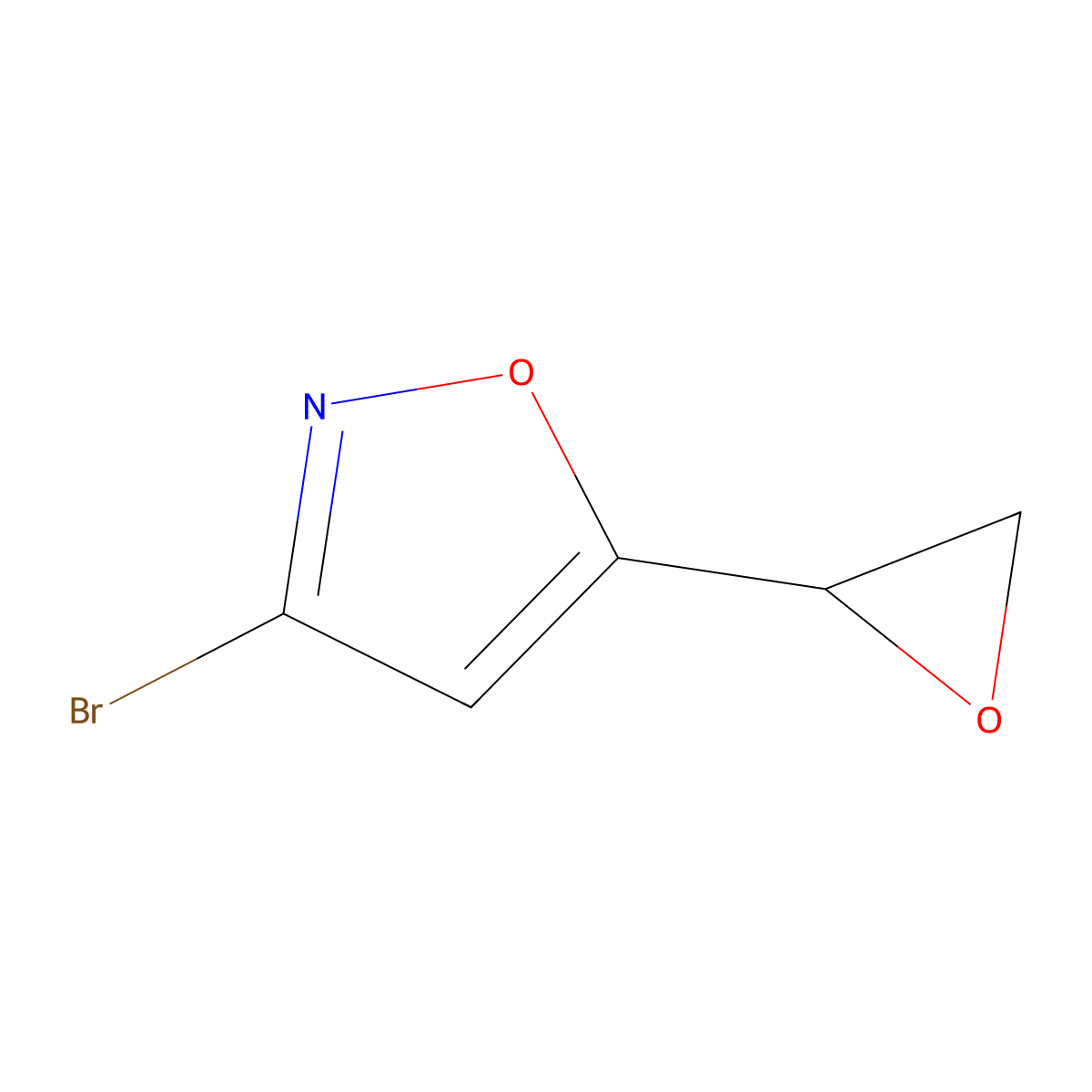 3-Bromo-5-(oxiran-2-yl)-1,2-oxazole molecular structure, CAS 76596-56-0