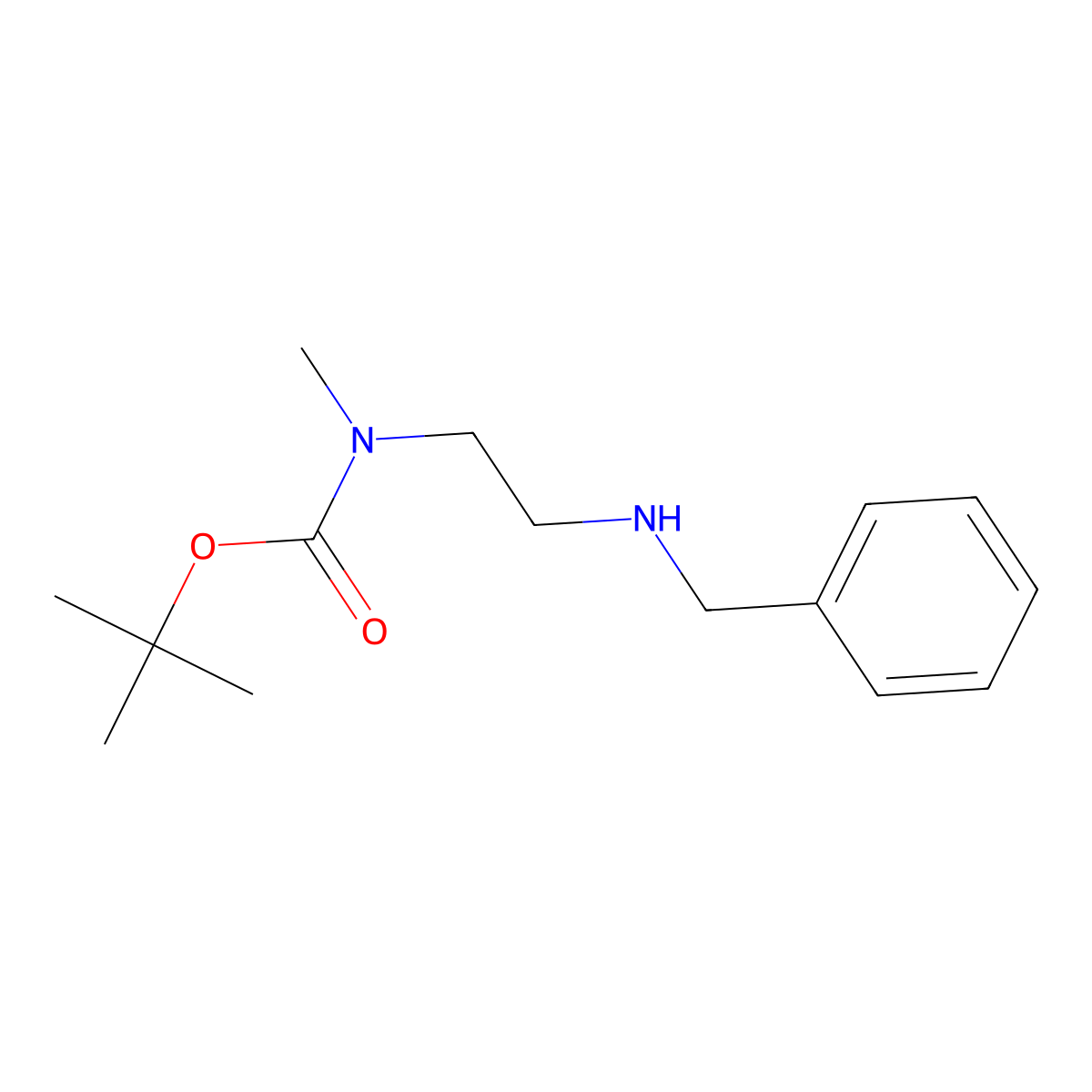 Tert-butyl N-[2-(benzylamino)ethyl]-N-methylcarbamate molecular structure, CAS 765962-62-7
