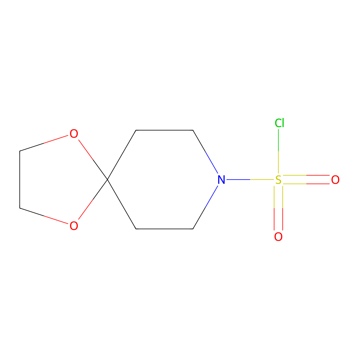 1,4-Dioxa-8-azaspiro(4.5)decane-8-sulfonyl chloride molecular structure, CAS 765962-66-1